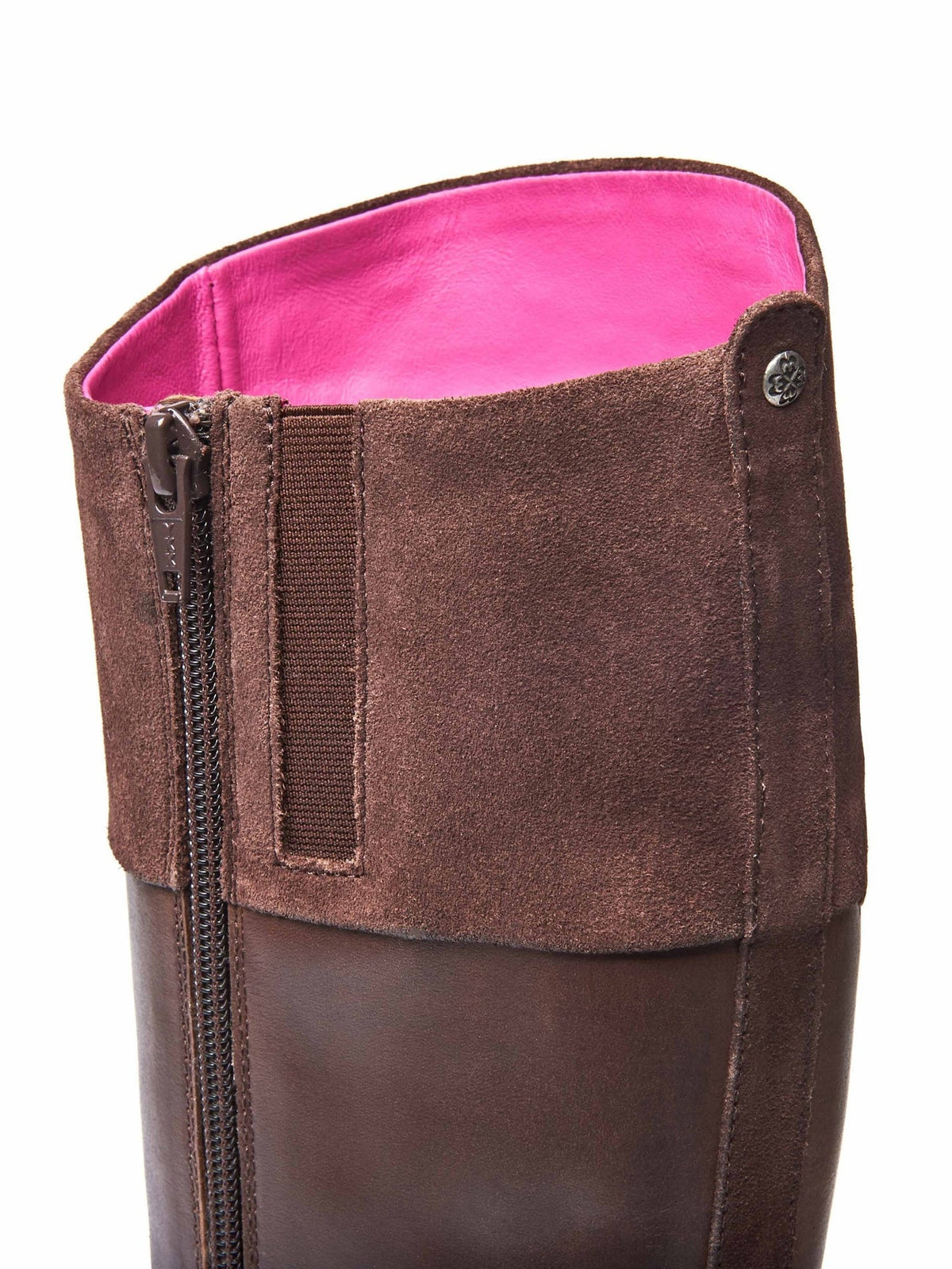 Brown classic heeled leather riding boots - CASSATT CHOCOLATE