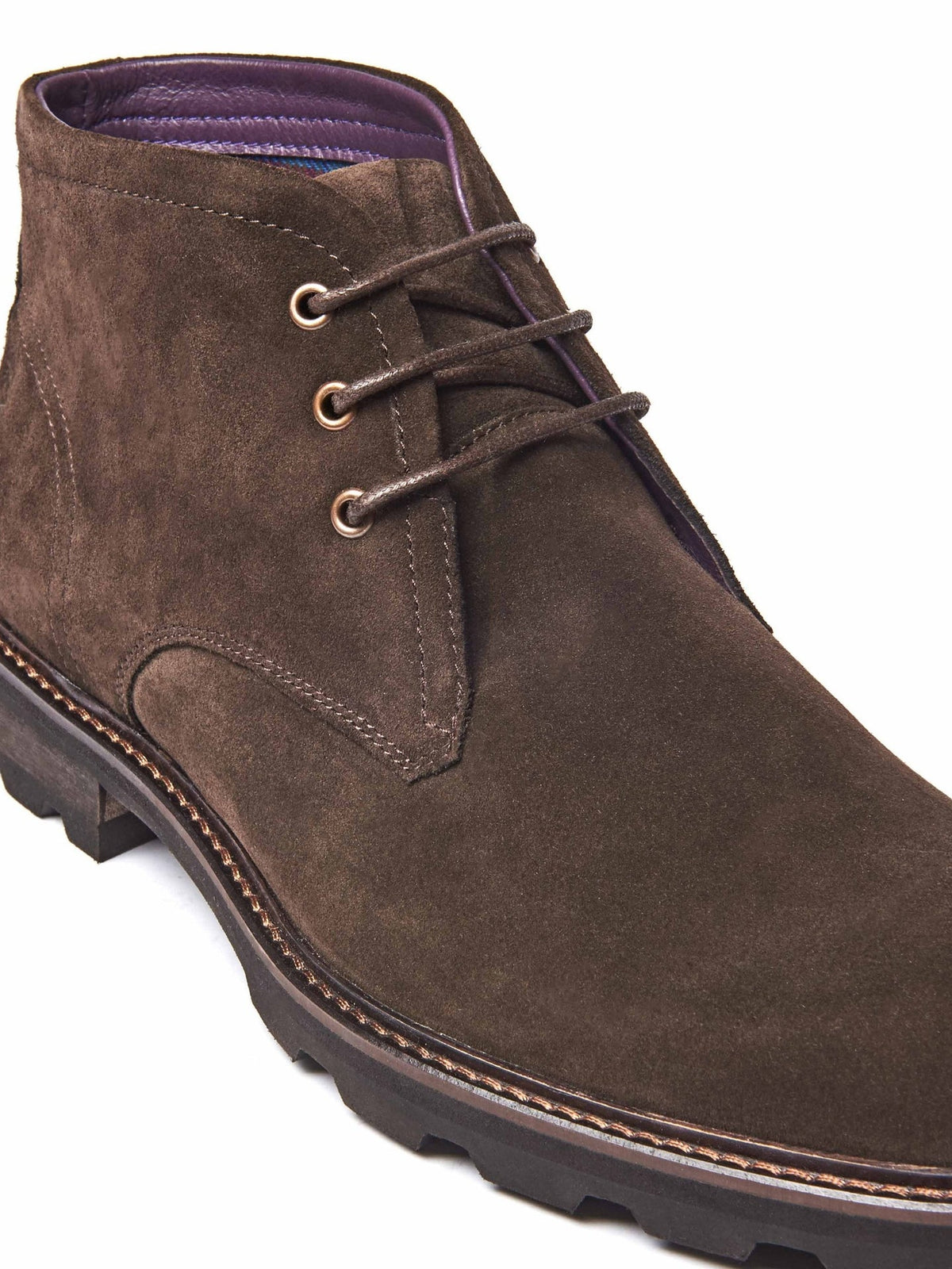 Brown men's suede worker boots - BANTOCK BROWN