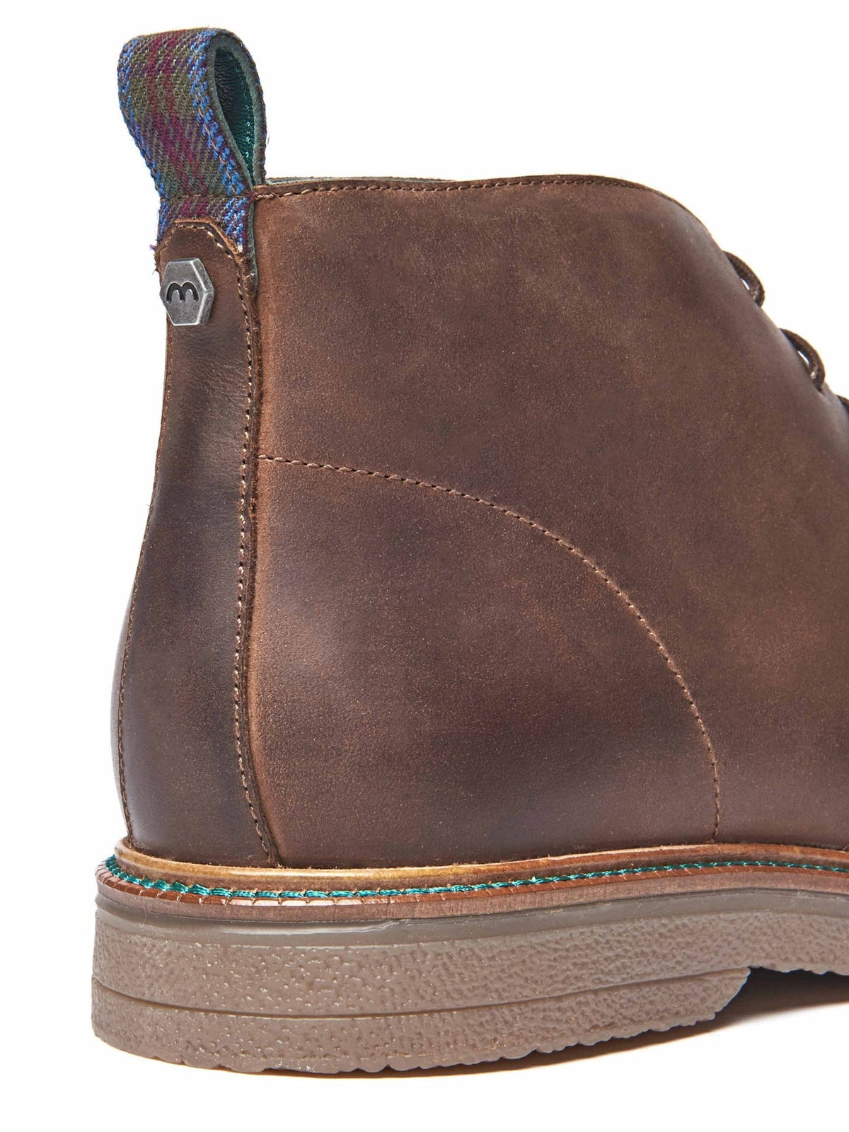 Brown men's waxy leather desert boots - SHEPPARD BROWN