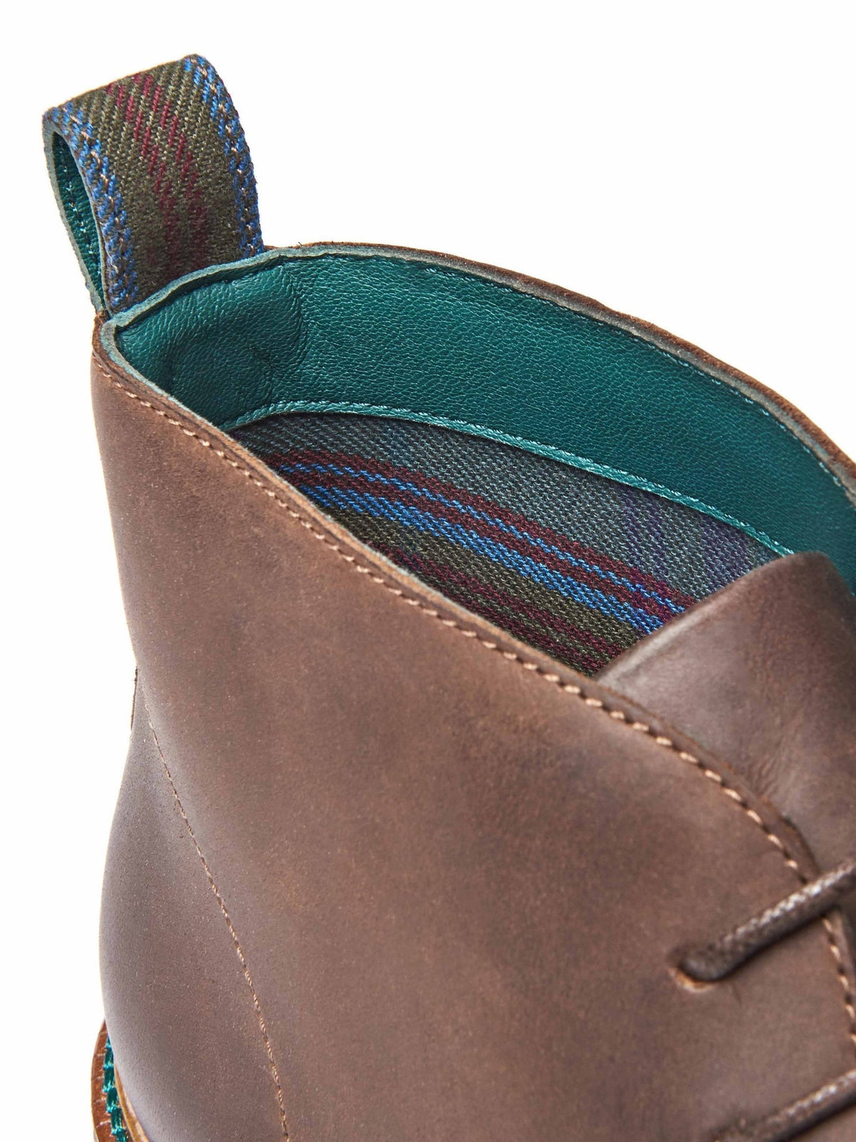 Brown men's waxy leather desert boots - SHEPPARD BROWN