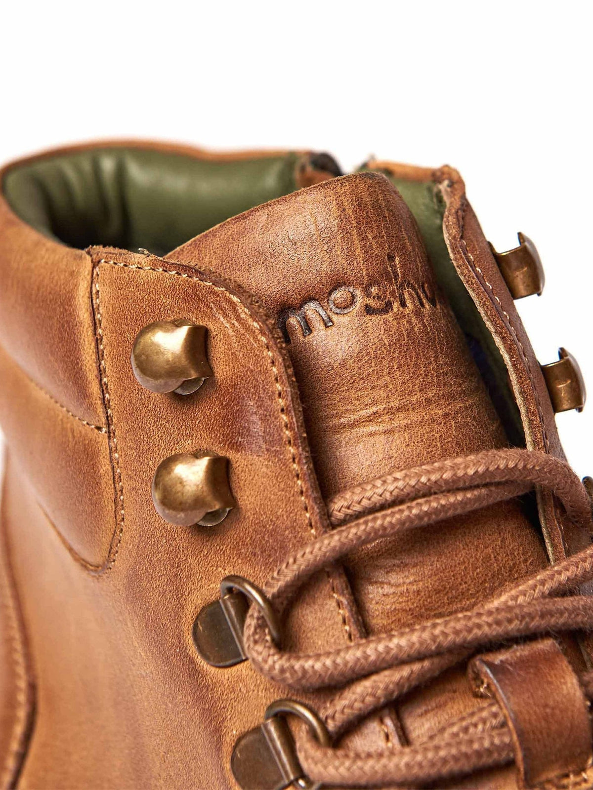 Brown men's lace up hiker-style boots - RINGER TAN