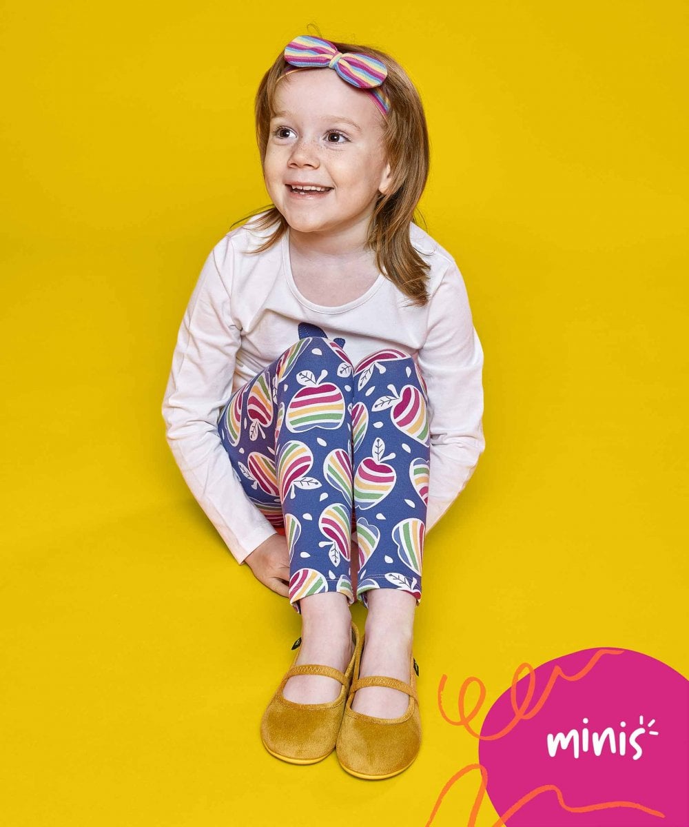 Yellow kids colourful ballet slippers - MINI BANOFFEE YELLOW