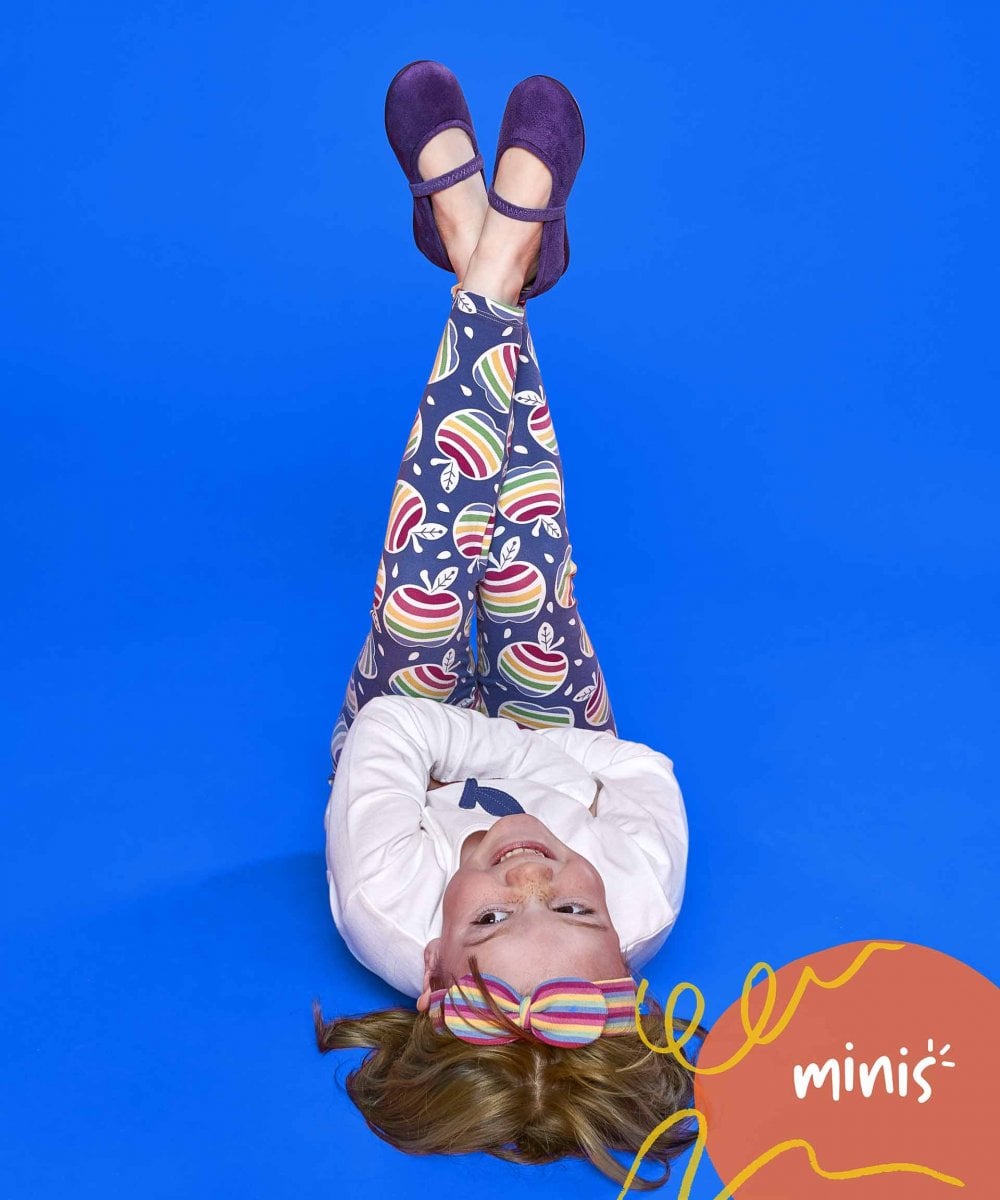 Purple kids colourful ballet slippers - MINI BANOFFEE BLACKCURRANT