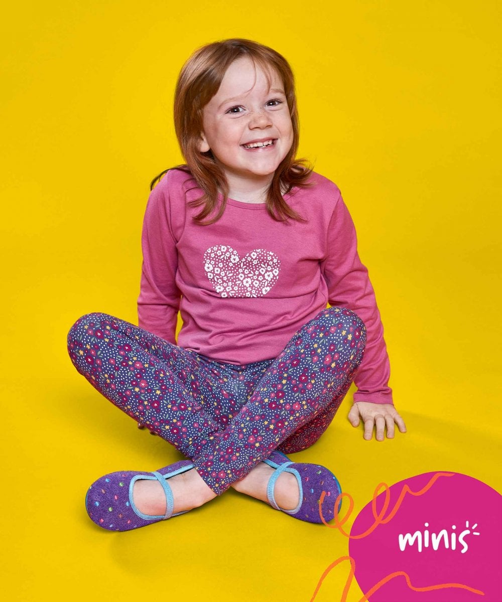 Purple kids spotty felt slippers - MINI CARAMEL VIOLET