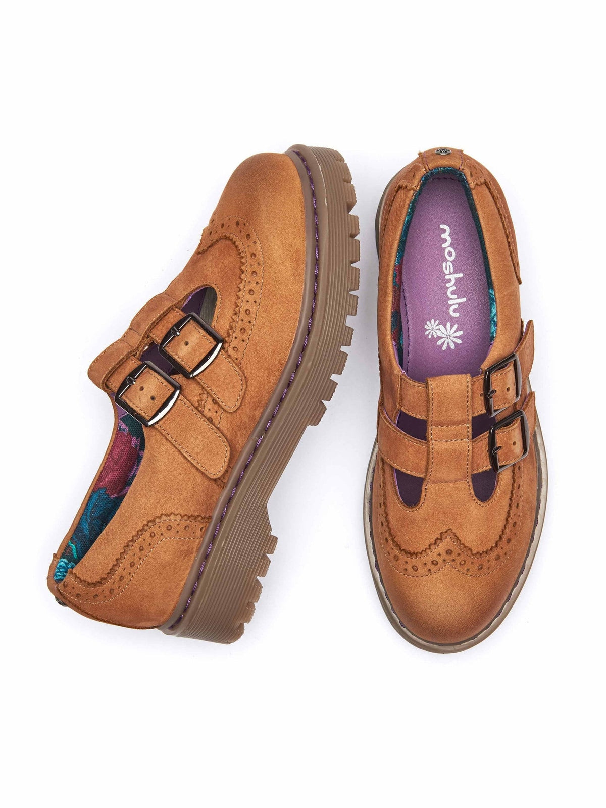 Brown chunky Mary Jane shoes - CALTHIA TAN
