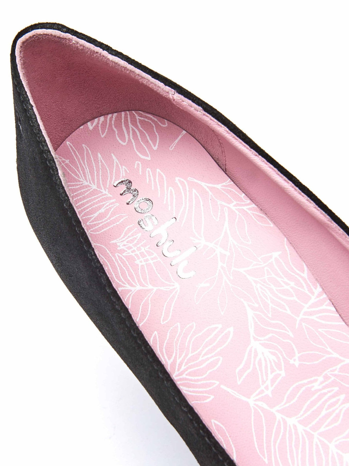 Pink suede block heel court shoes - KEEL SUEDE SWEET PEA PINK