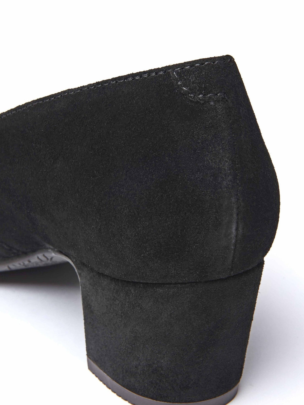 Pink suede block heel court shoes - KEEL SUEDE SWEET PEA PINK