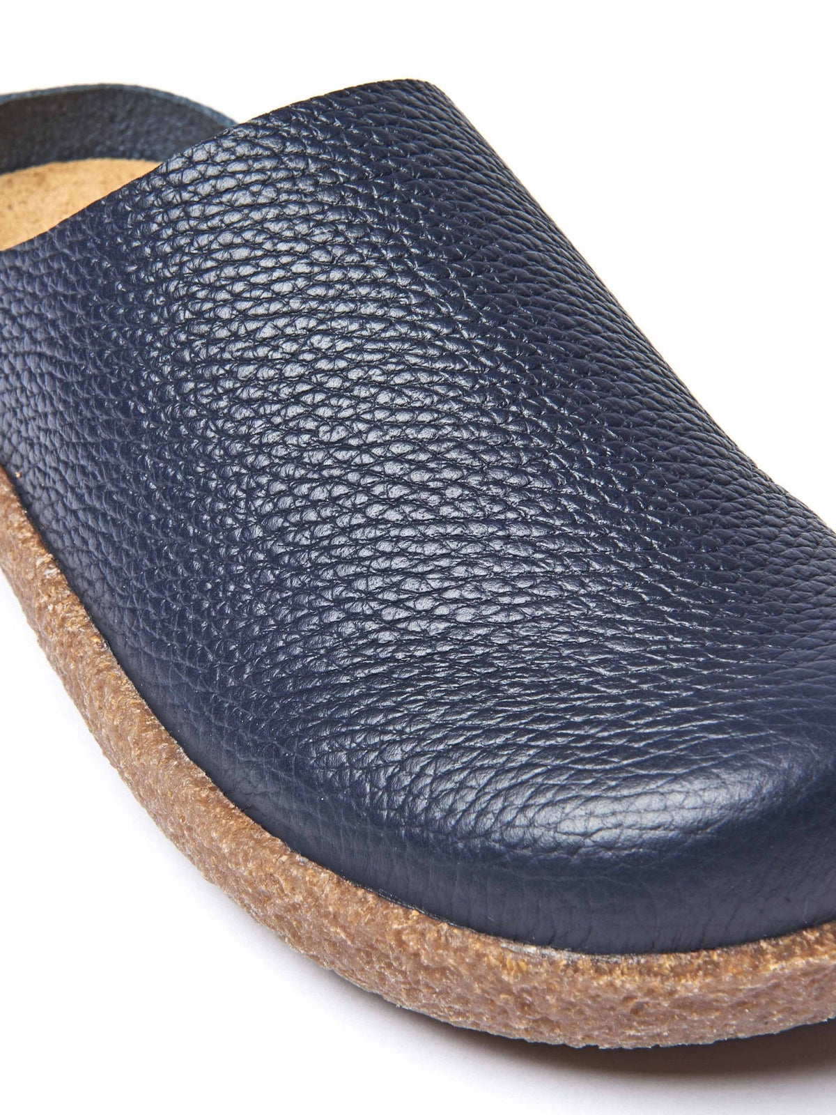 Green extra cushioned leather clogs - PEVENSEY CHARTREUSE