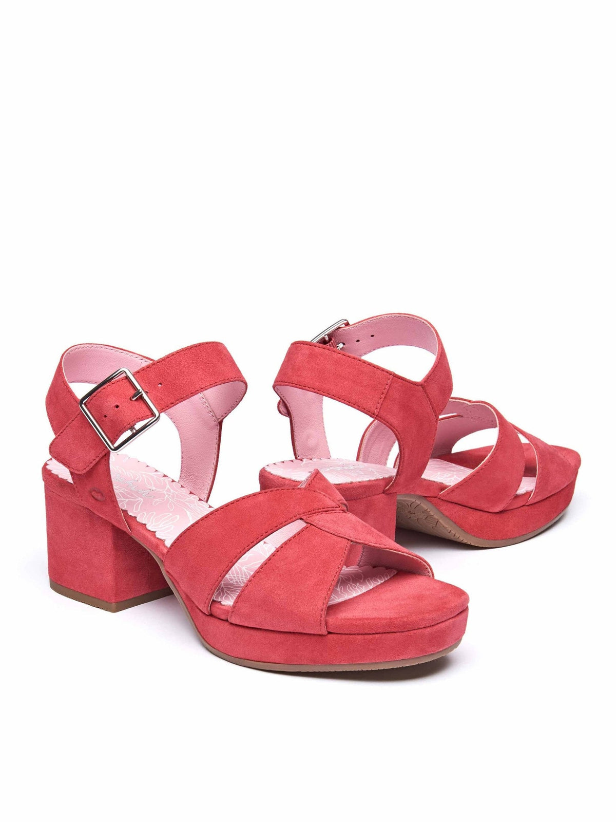 Pink platform cross-over sandal - ARANIKO PARADISE PINK