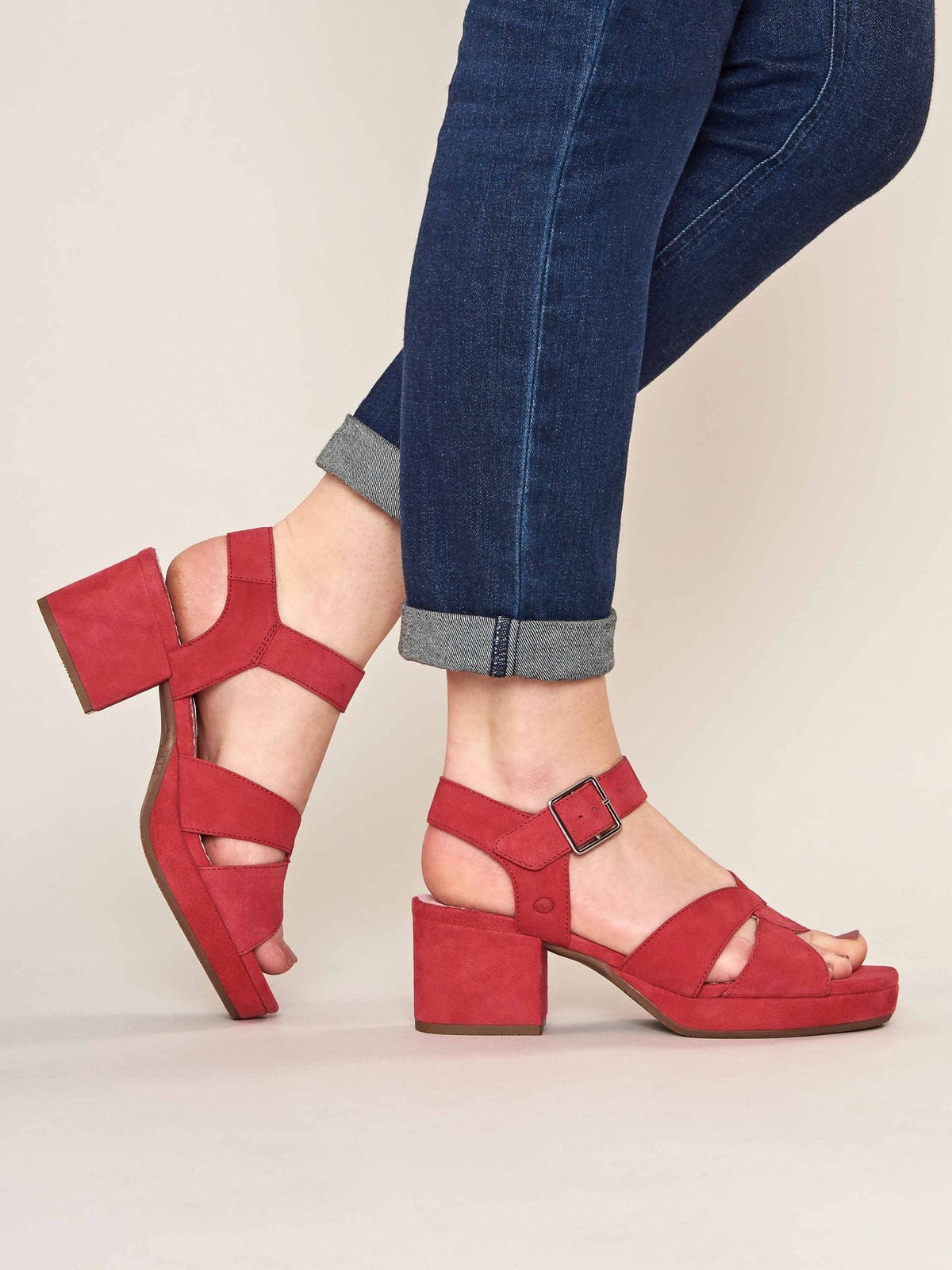 Pink platform cross-over sandal - ARANIKO PARADISE PINK