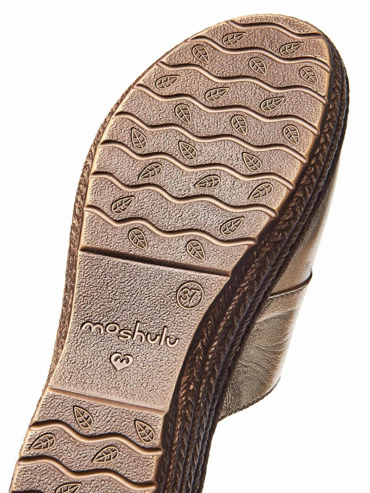 Metallic / Pink metallic leather toe-loop comfort sandals - SEVILLE METALLIC ROSE GOLD