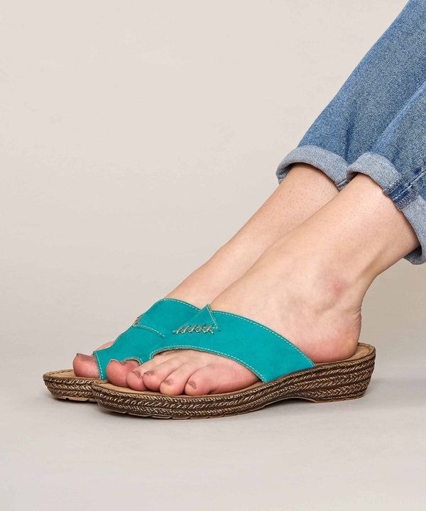 SEVILLE NUBUCK TEAL SEA