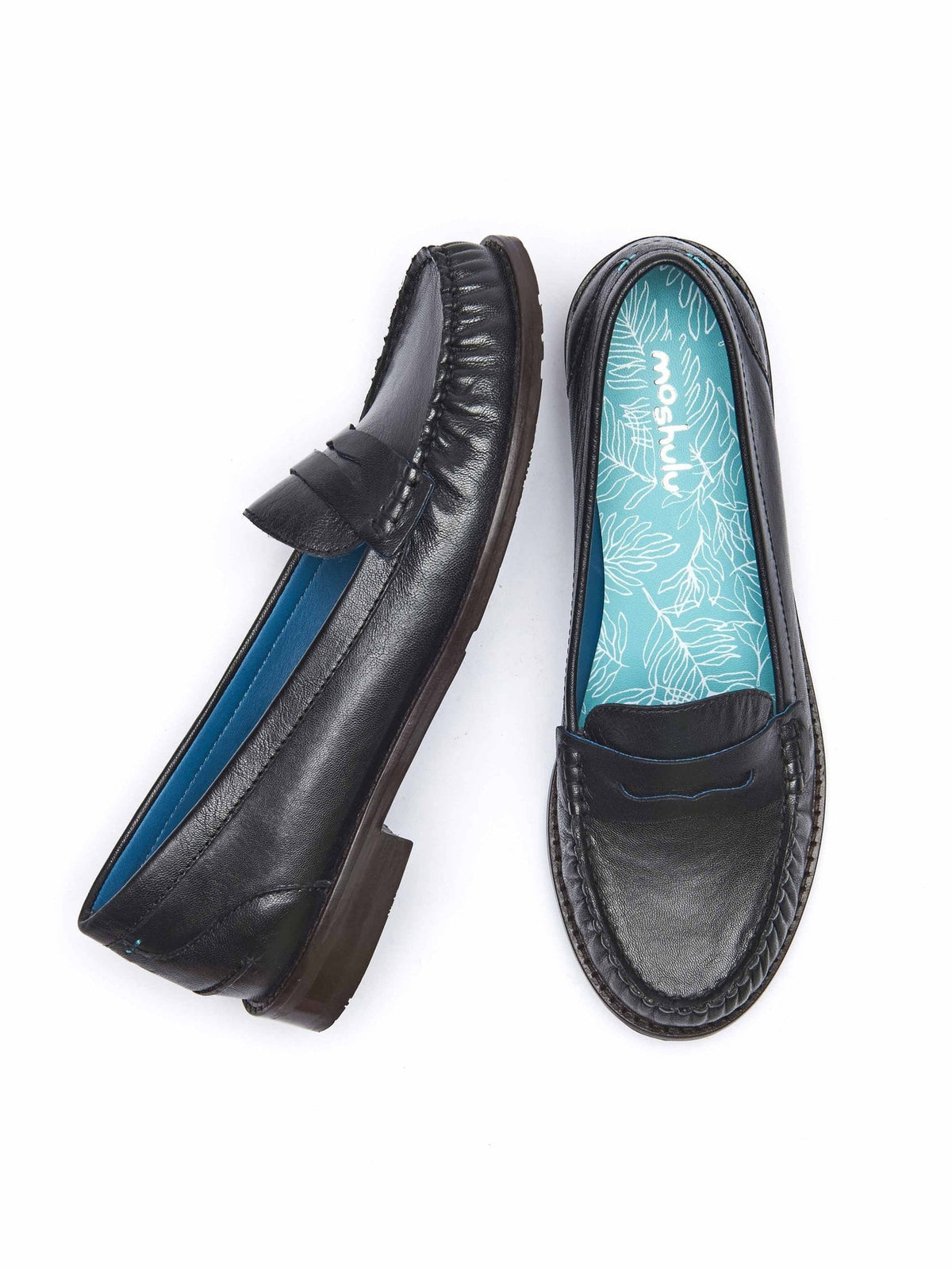 Black classic leather penny loafers - PETREL LEATHER BLACK LEATHER
