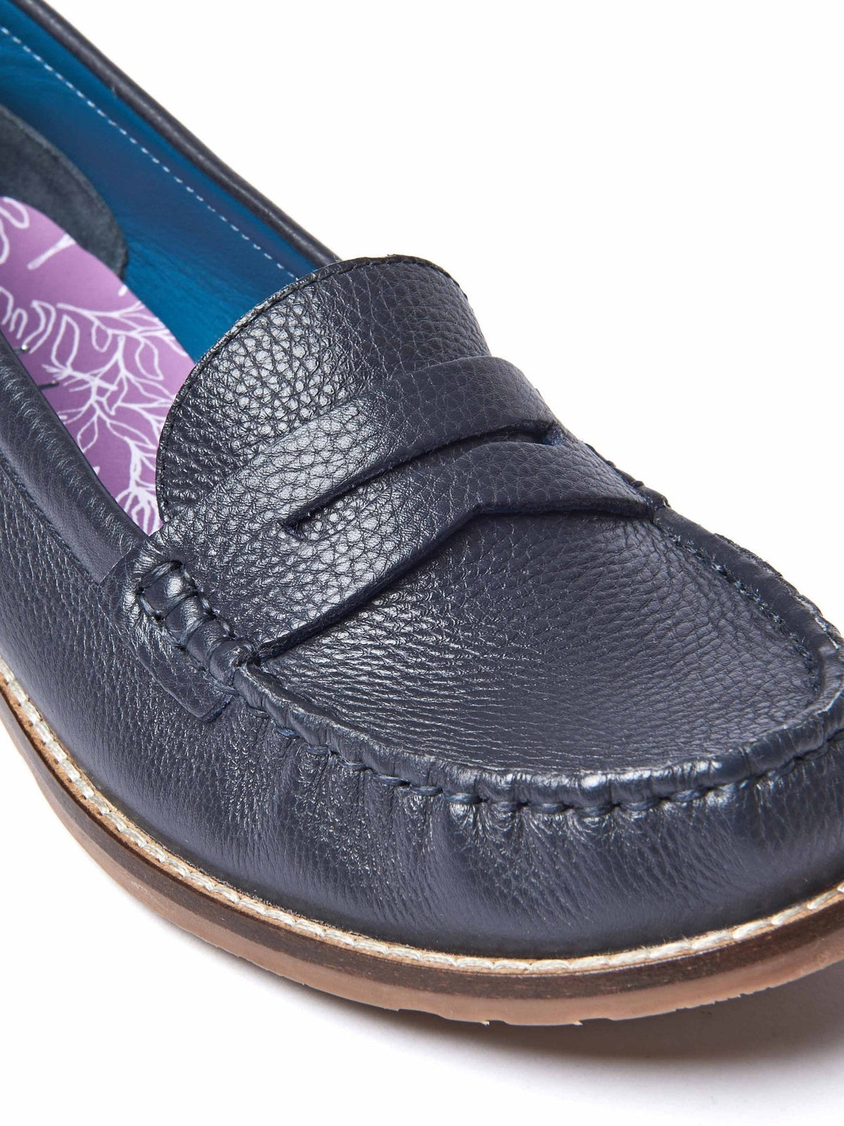 Metallic classic leather penny loafers - PETREL LEATHER BRONZE METALLIC