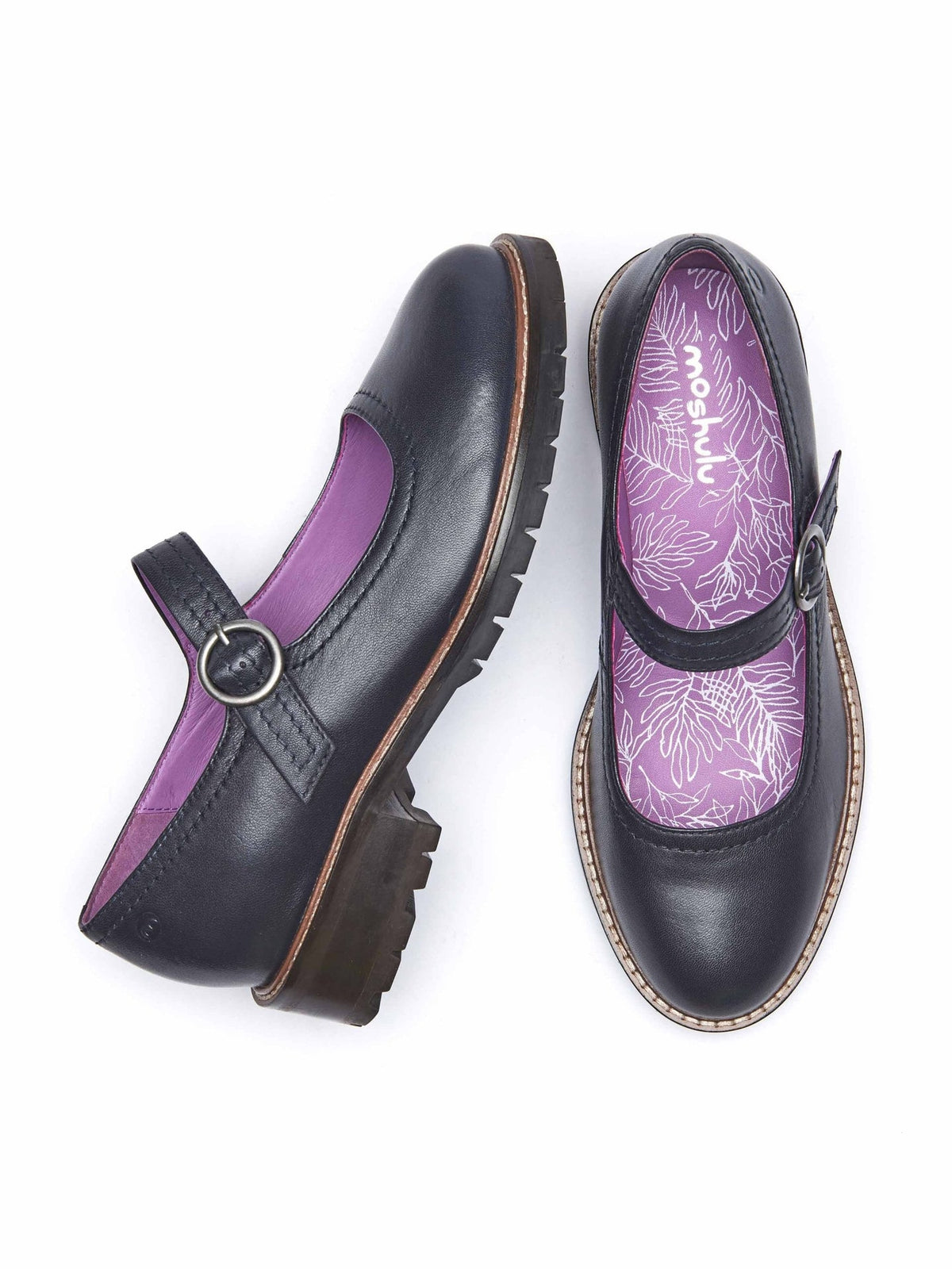 Blue chunky Mary Jane shoes - BOYCE INDIGO