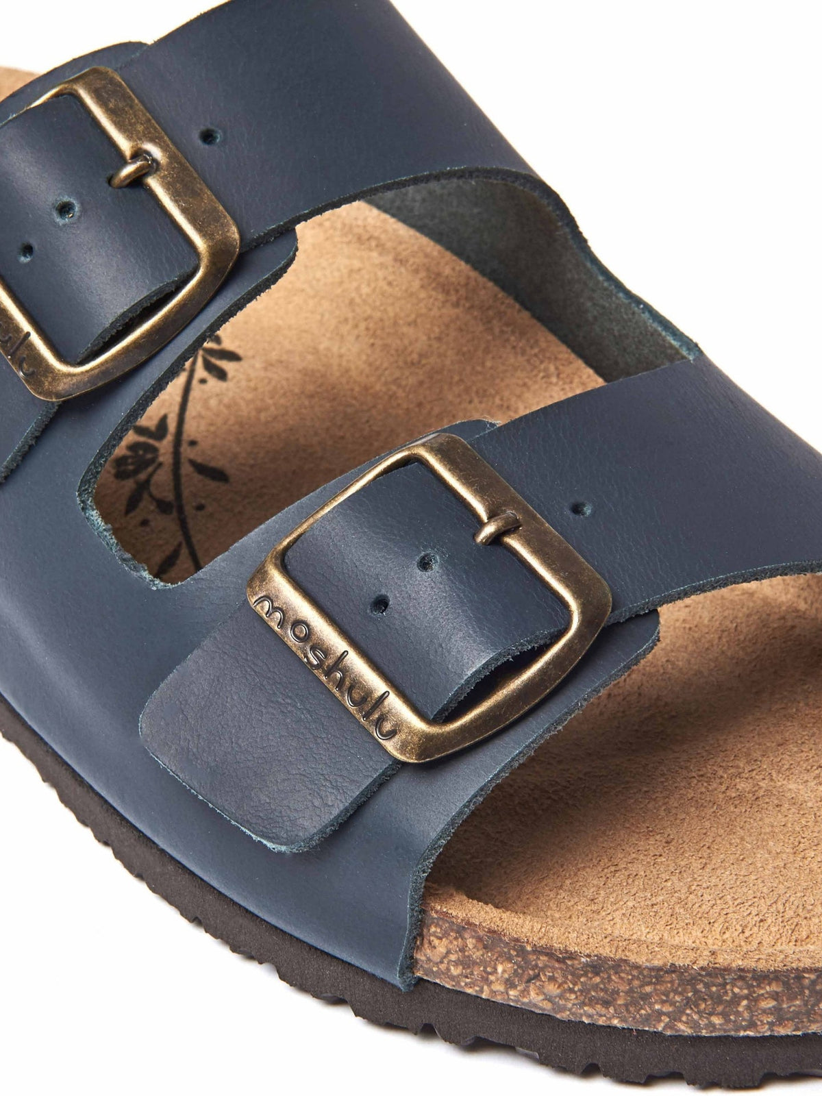 Green cork footbed mule sandals - BAVARIA WAXY JADE GREEN