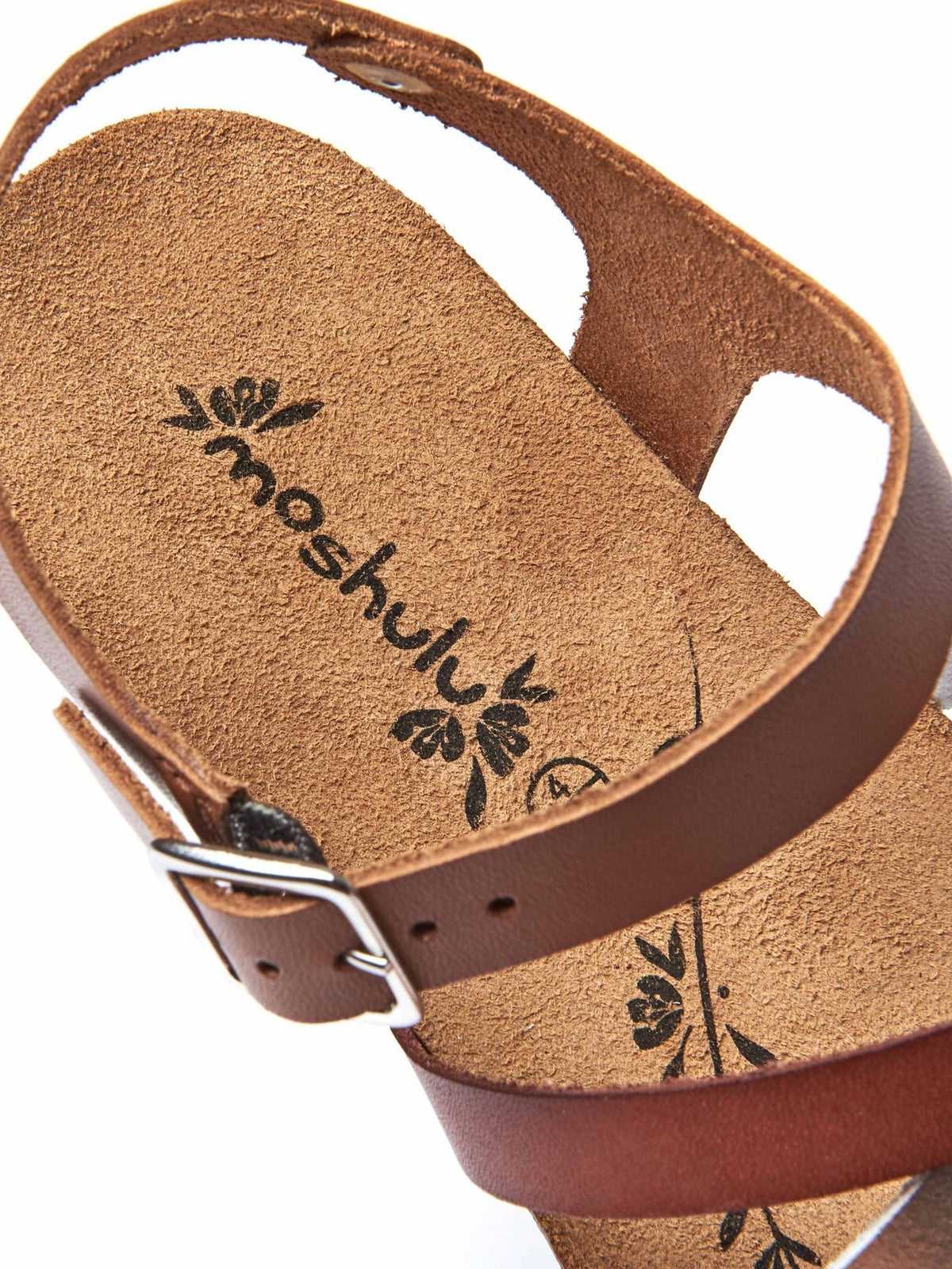 Brown wedged cork footbed sandals - ZILLA TAN