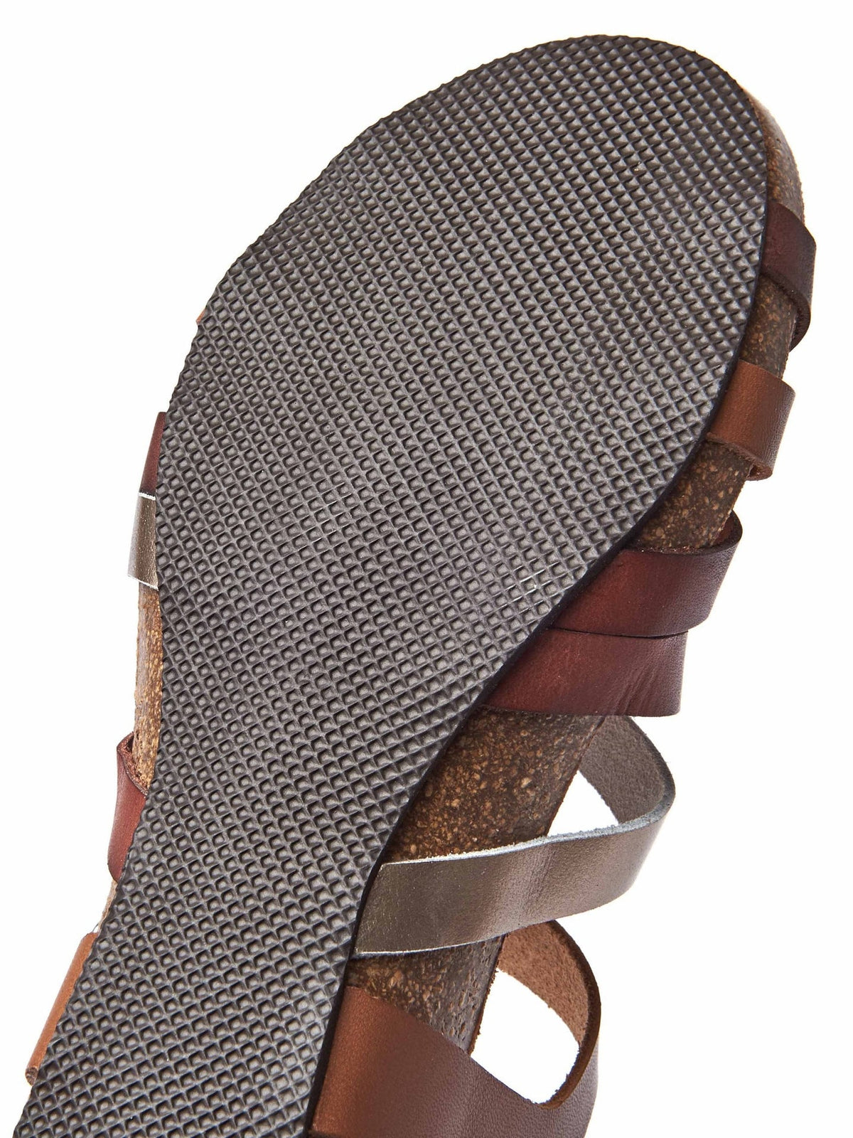 Brown wedged cork footbed sandals - ZILLA TAN