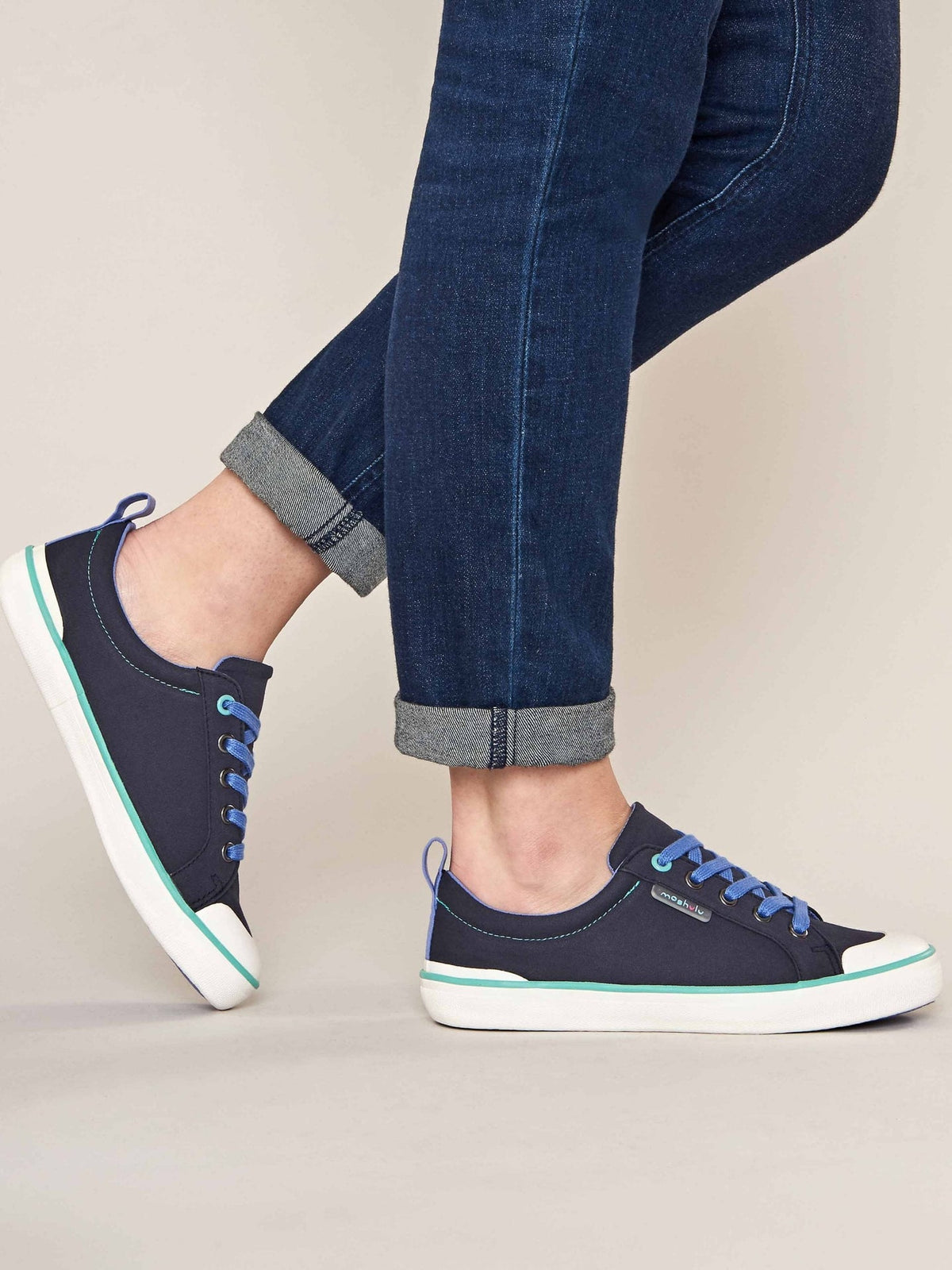 Blue comfortable lace-up trainer - MOUSEHALL INDIGO