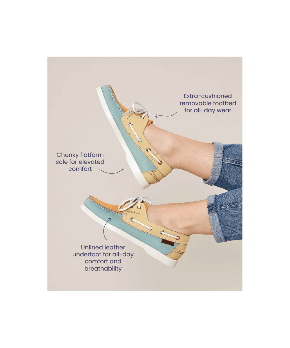 Multi ladies nubuck boat shoes - SALCOMBE 3 ROYAL BLUE/SWEET PEA PINK/SHAR