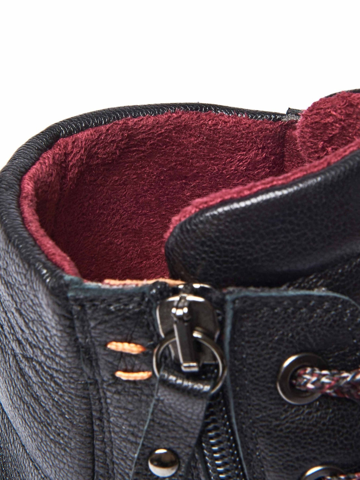 Red sporty lace up boot - BREEN ZINFANDEL RED LEATHER