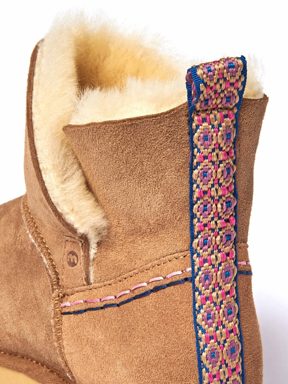 Brown sheepskin chunky bootie slipper - WATTLE 2 TAN