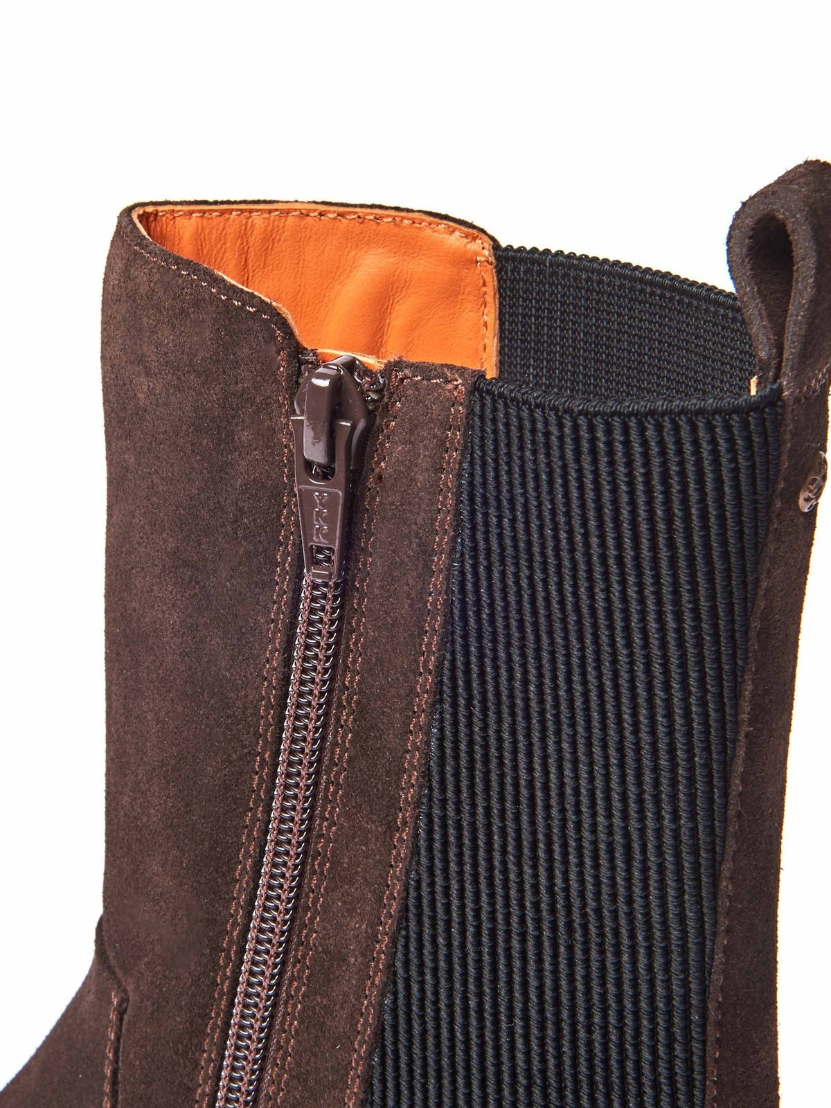 Brown chunky leather Chelsea boots - RUSSULA BROWN SUEDE
