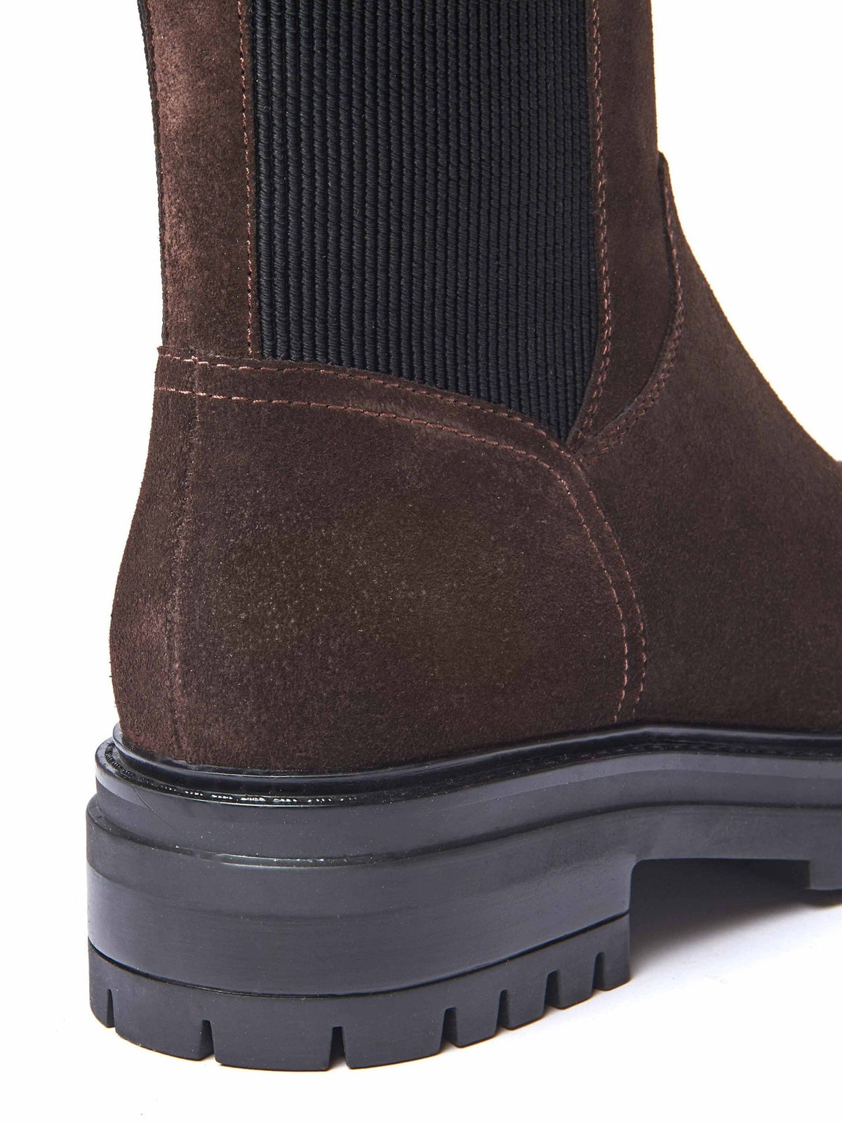 Brown chunky leather Chelsea boots - RUSSULA BROWN SUEDE