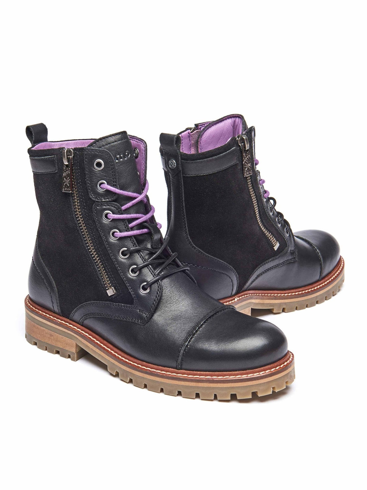 Black biker style leather boot - BARDSEY 2 BLACK LEATHER