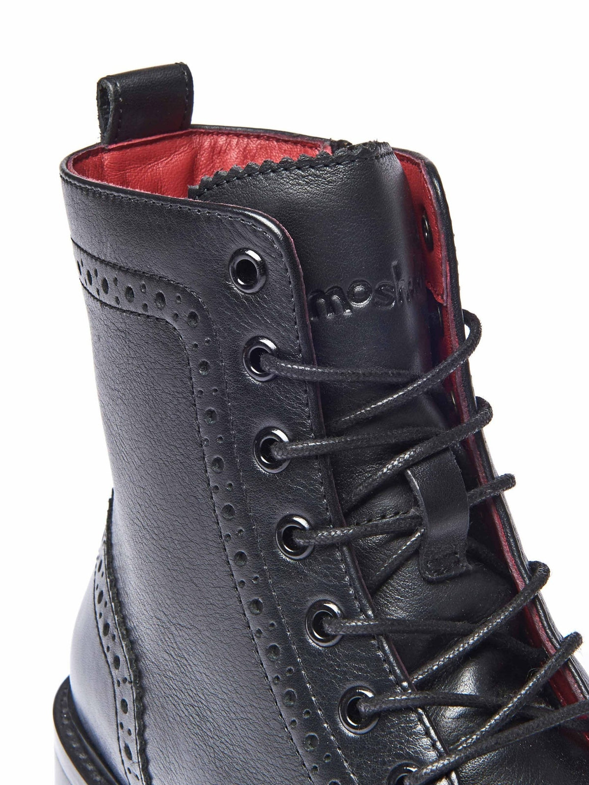 Purple lace up leather brogue boots - FILICO PLUM