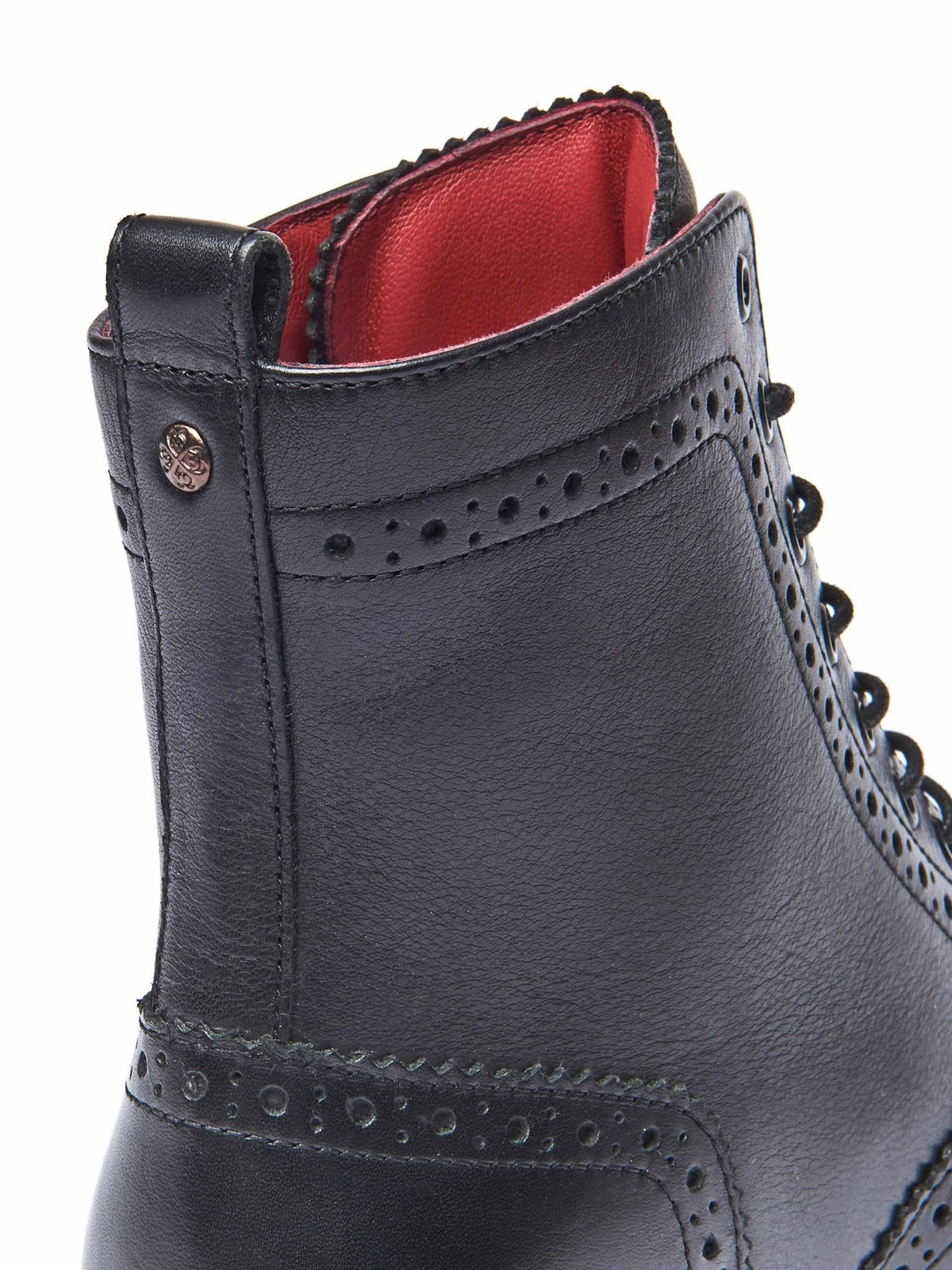 Purple lace up leather brogue boots - FILICO PLUM