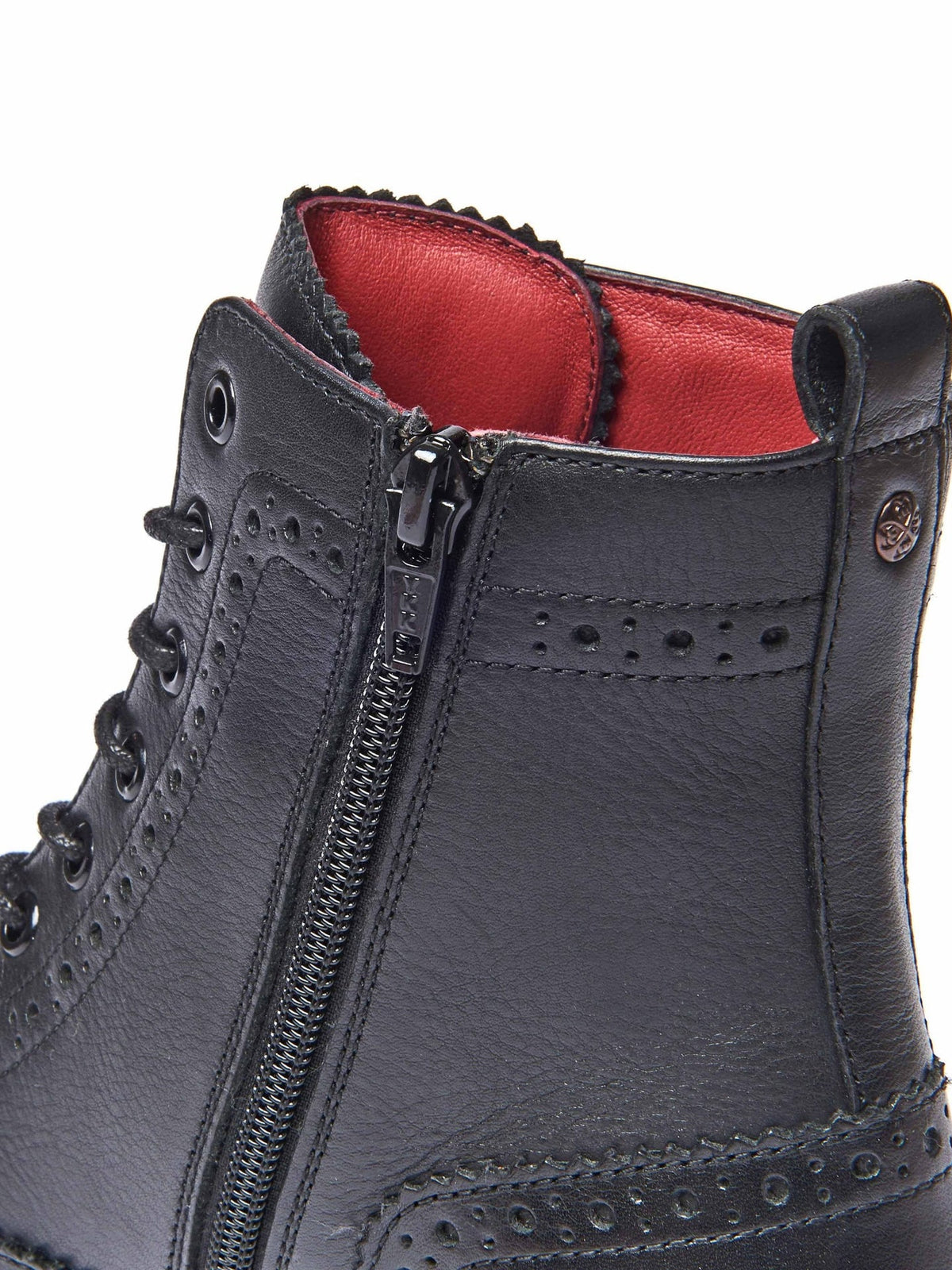 Purple lace up leather brogue boots - FILICO PLUM