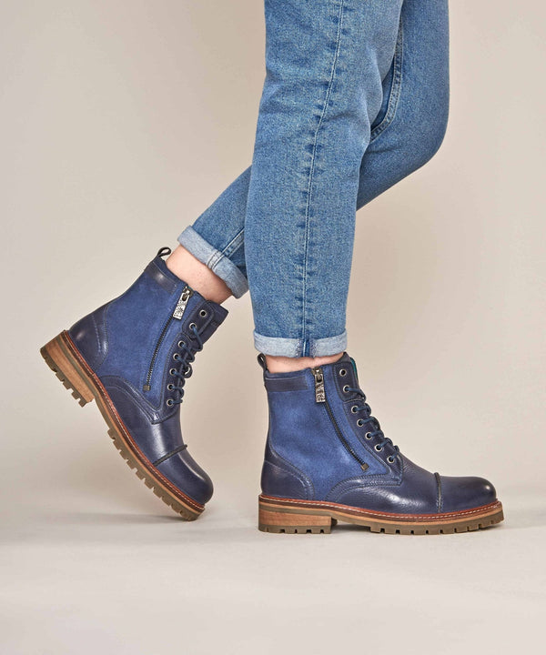 BARDSEY 2 NAUTICAL BLUE LEATHER