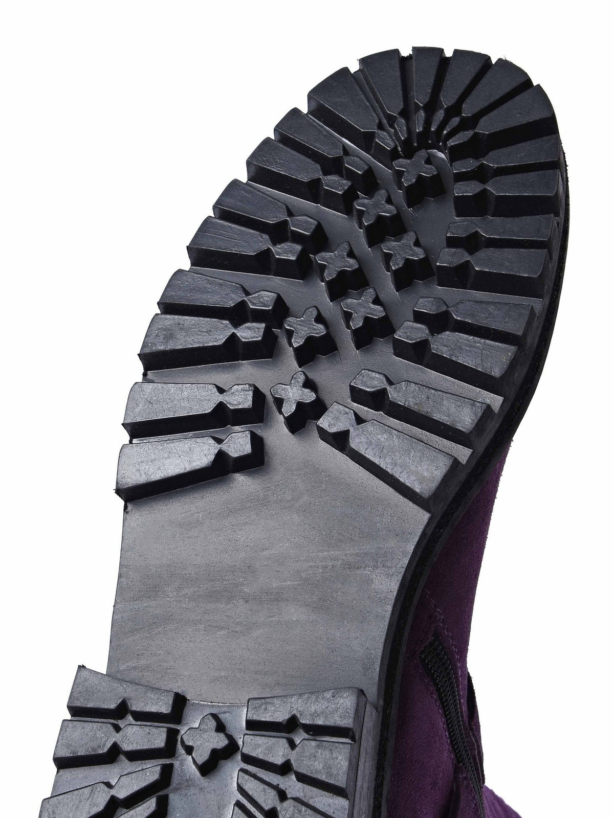 Purple biker boot with squared toe - FIRTH PLUM SUEDE