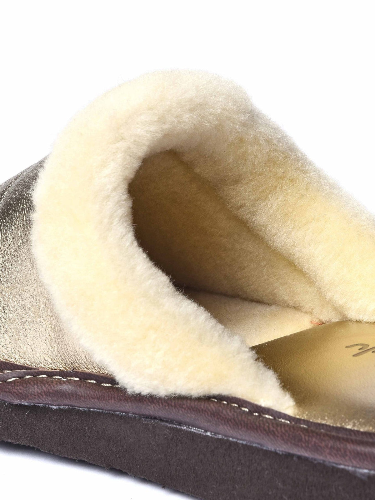 Metallic colourful metallic leather mule slippers - ADELE METALLIC SILVER