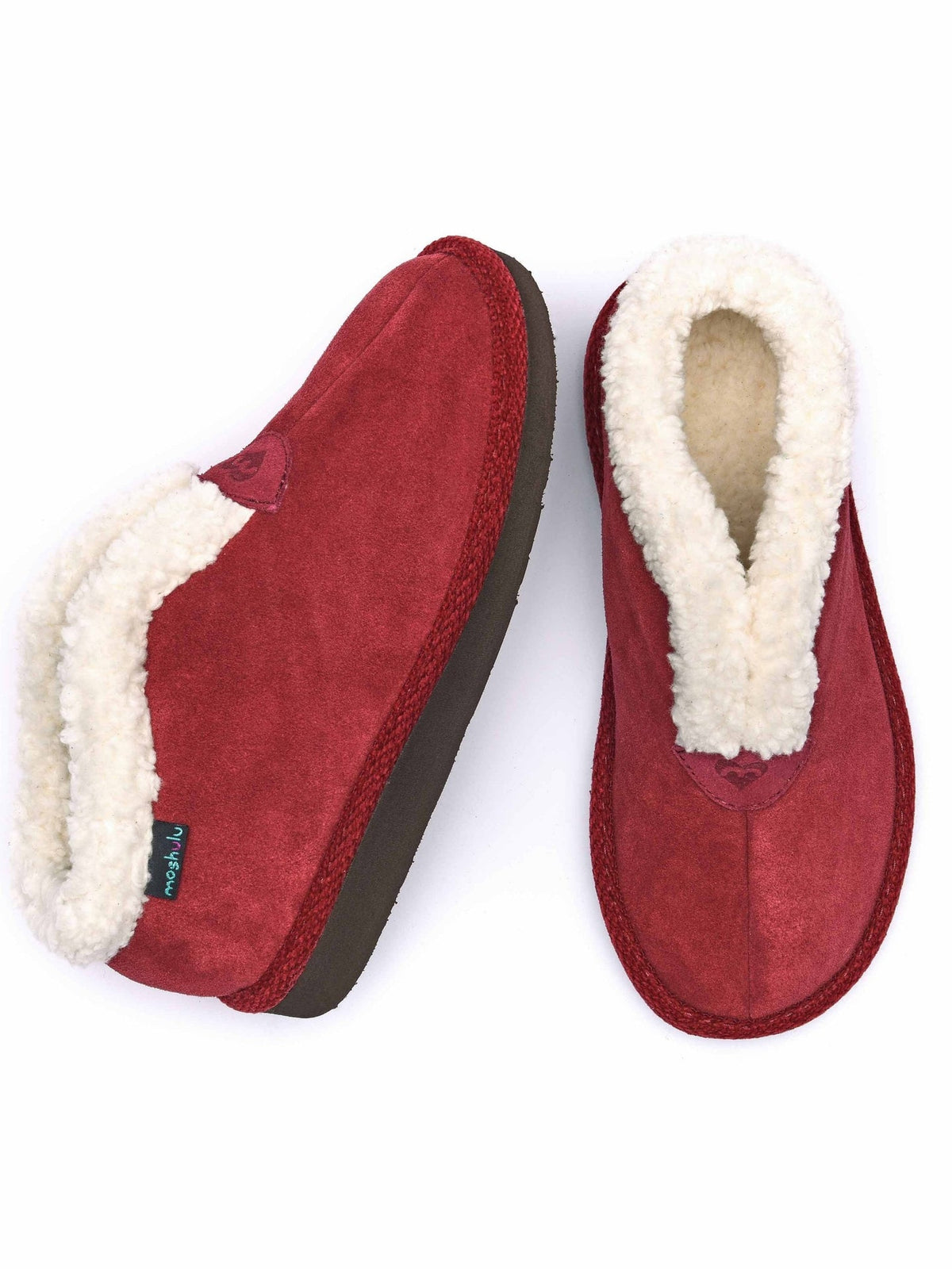 Red suede bootie slippers - BO SUEDE CRANBERRY