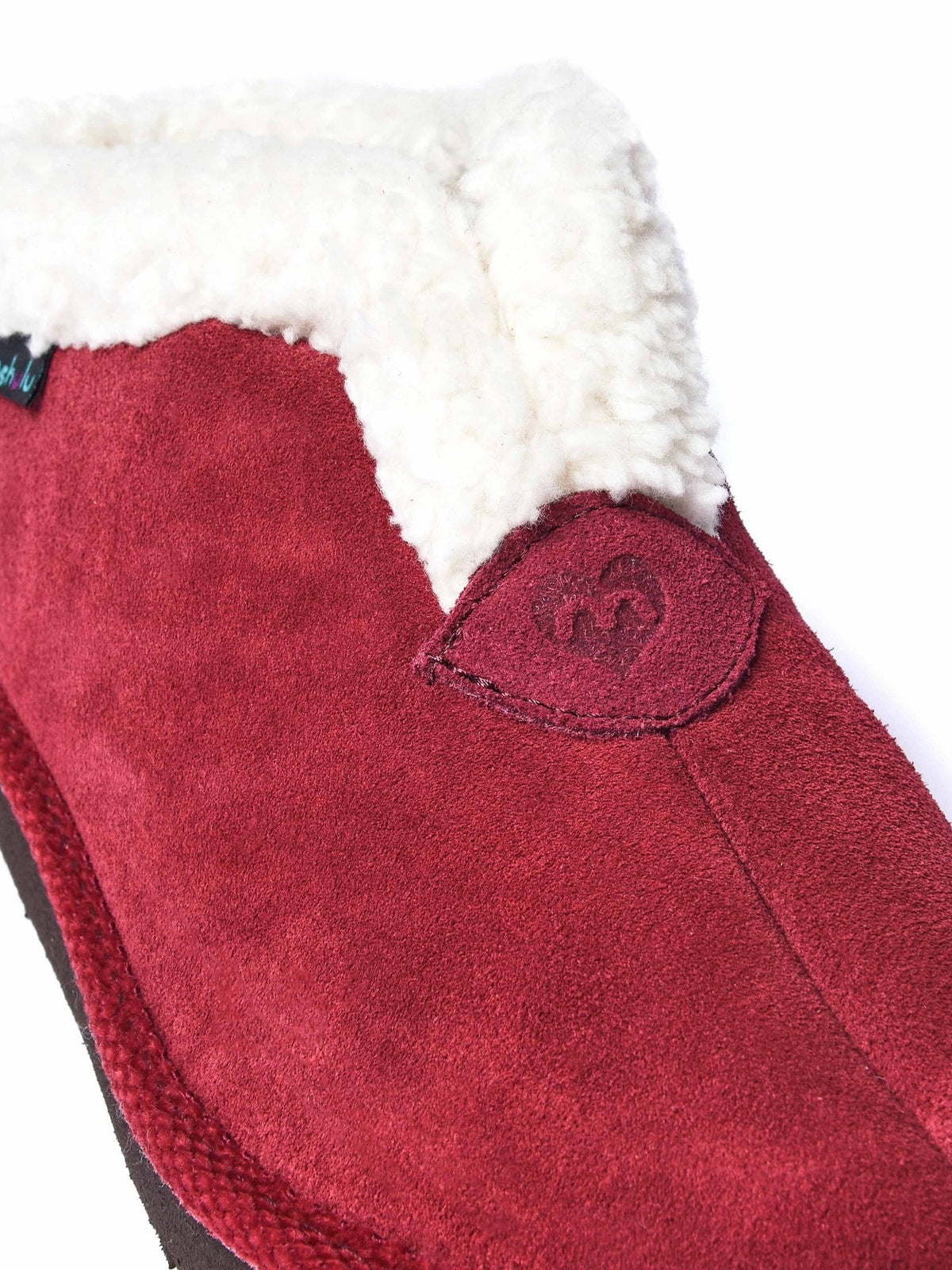 Red suede bootie slippers - BO SUEDE CRANBERRY