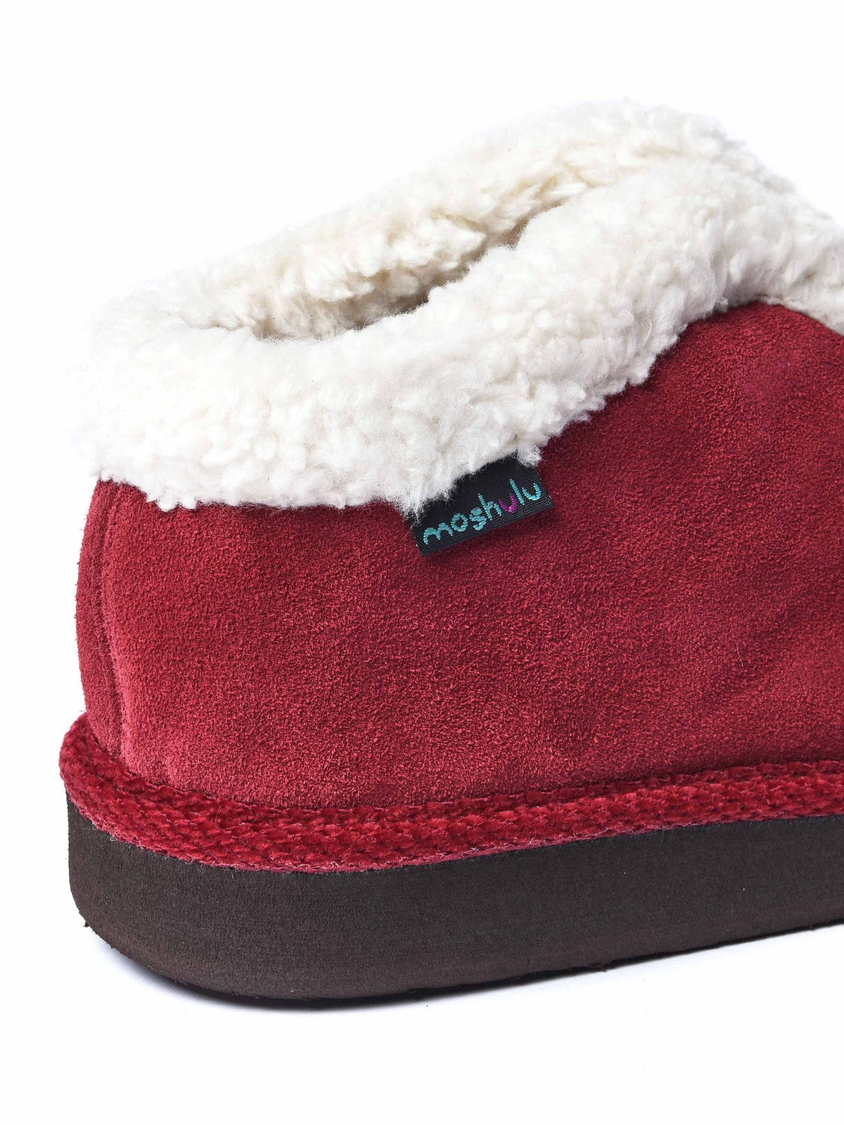 Red suede bootie slippers - BO SUEDE CRANBERRY