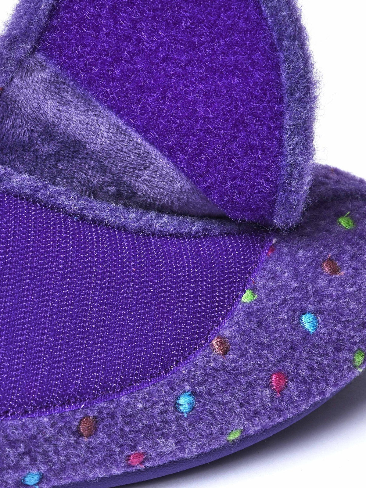 Purple adjustable touch fastening slipper - WATKIN VIOLET