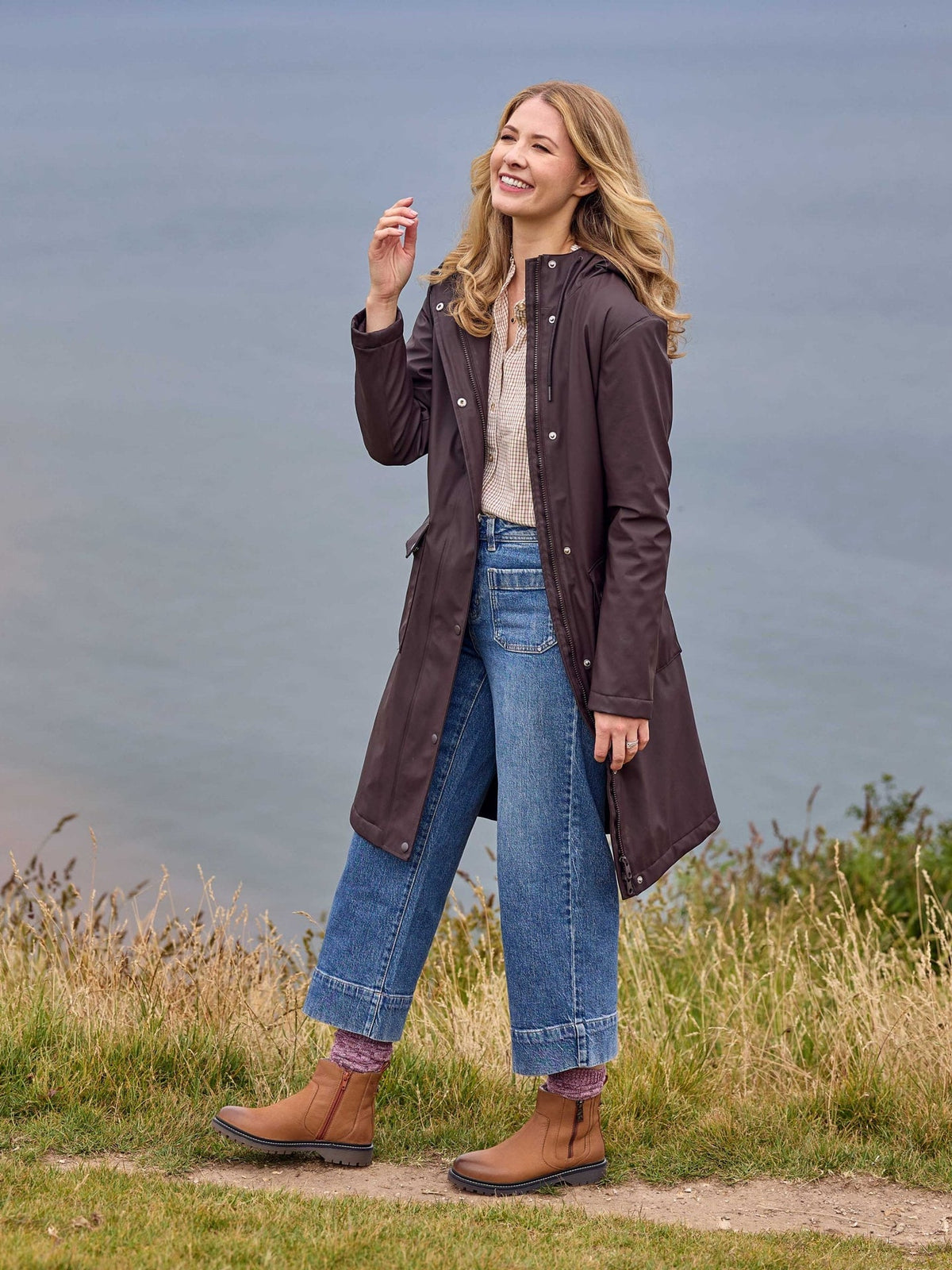 Brown fleece lined ankle boot - HATTER 2 TAN NUBUCK