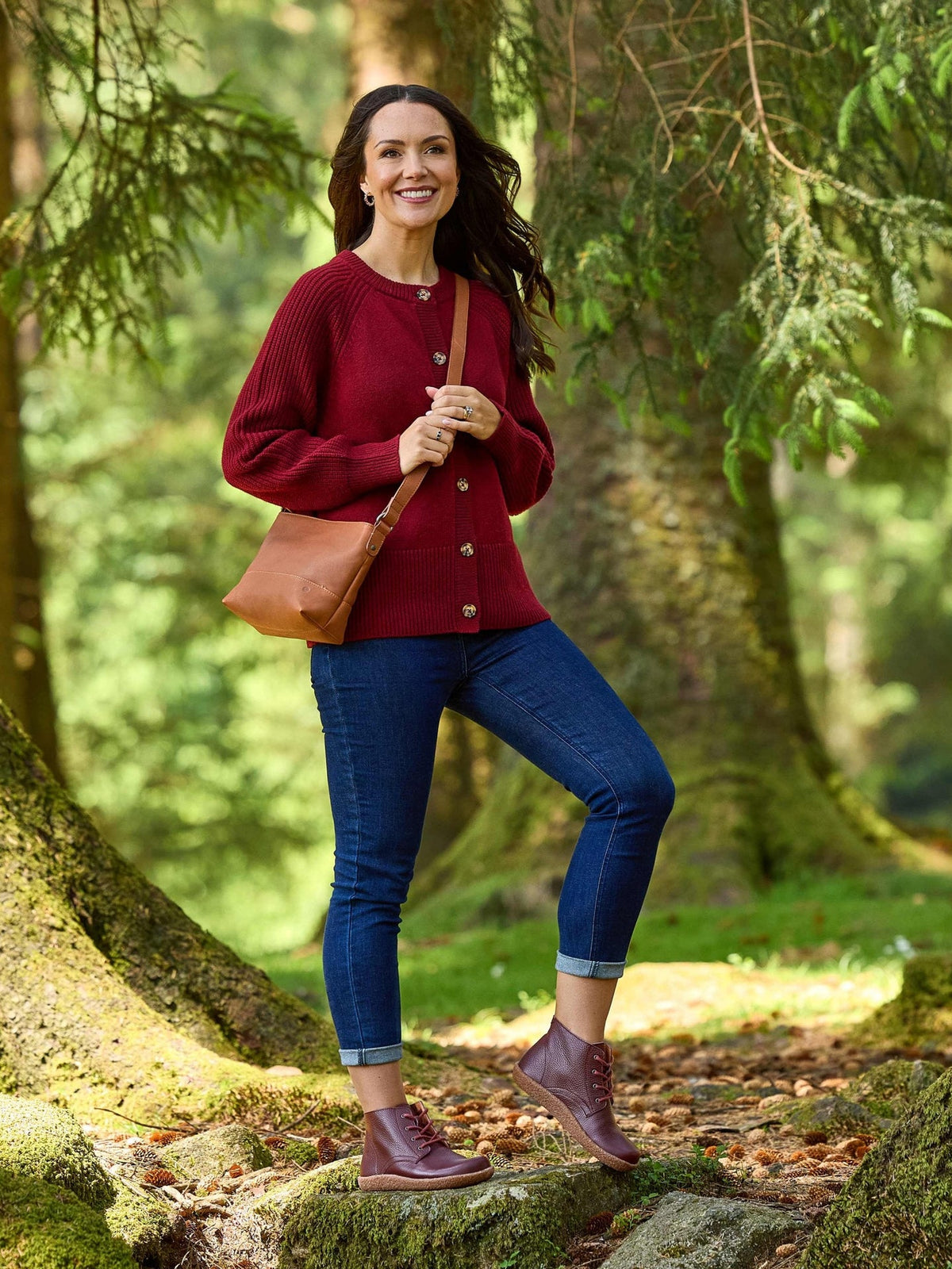 Blue cushioned lace-up leather chukka boots - PINEDA INDIGO