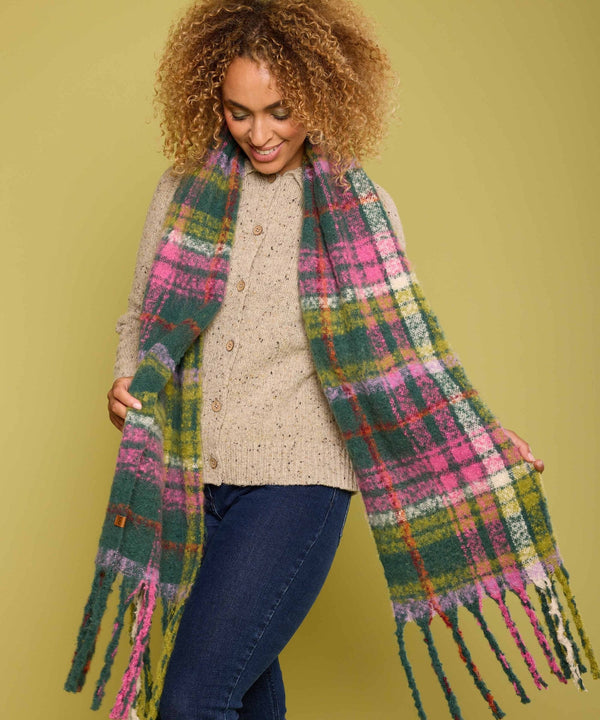 DUNLIN SCARF PINE GREEN CHECK
