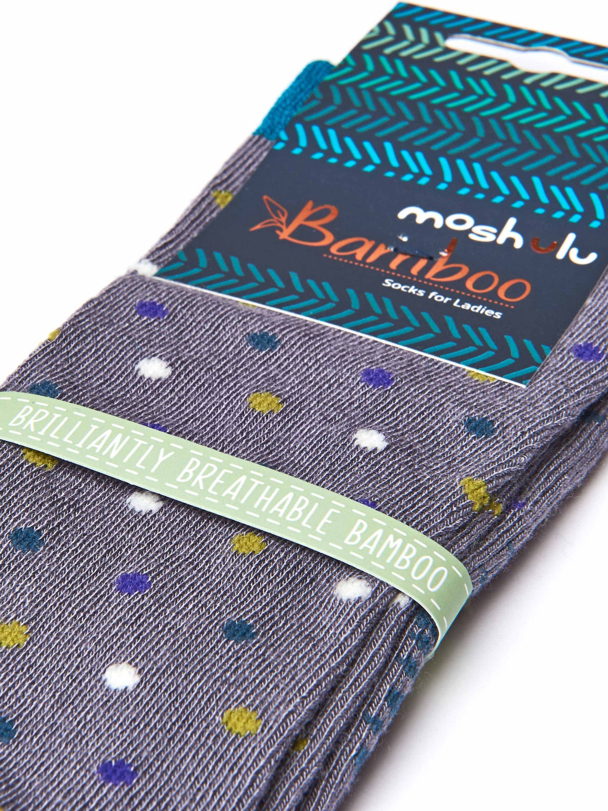 Grey ladies' spotty bamboo socks - BUNDT GREY
