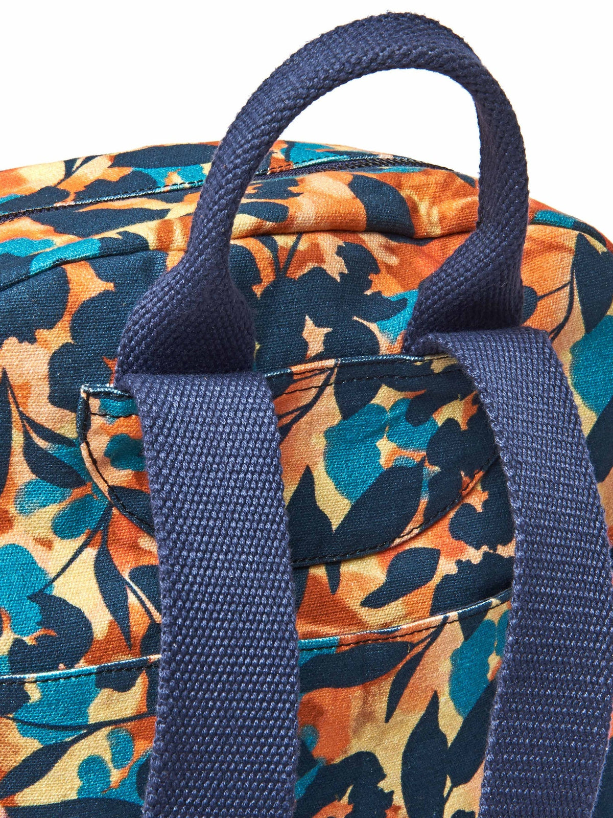Orange / Multi botanical print backpack - MORAR GOLDEN HOUR FLORAL