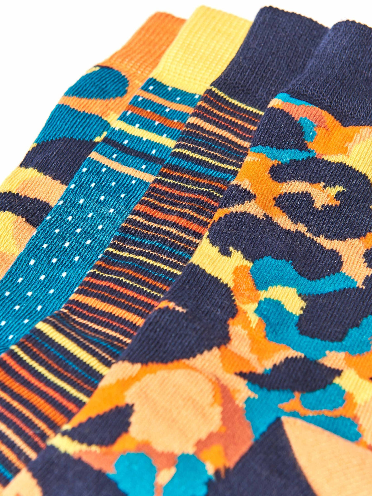 Multi tonal orange cotton sock box - GOLDEN HOUR SB SUNSET MULTI