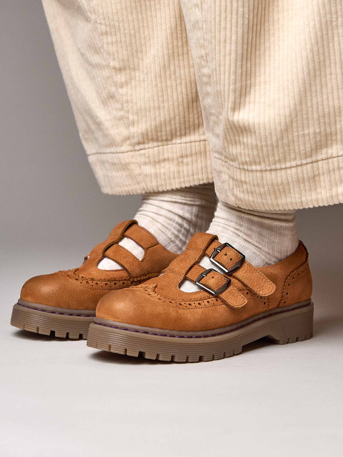 Brown chunky Mary Jane shoes - CALTHIA TAN