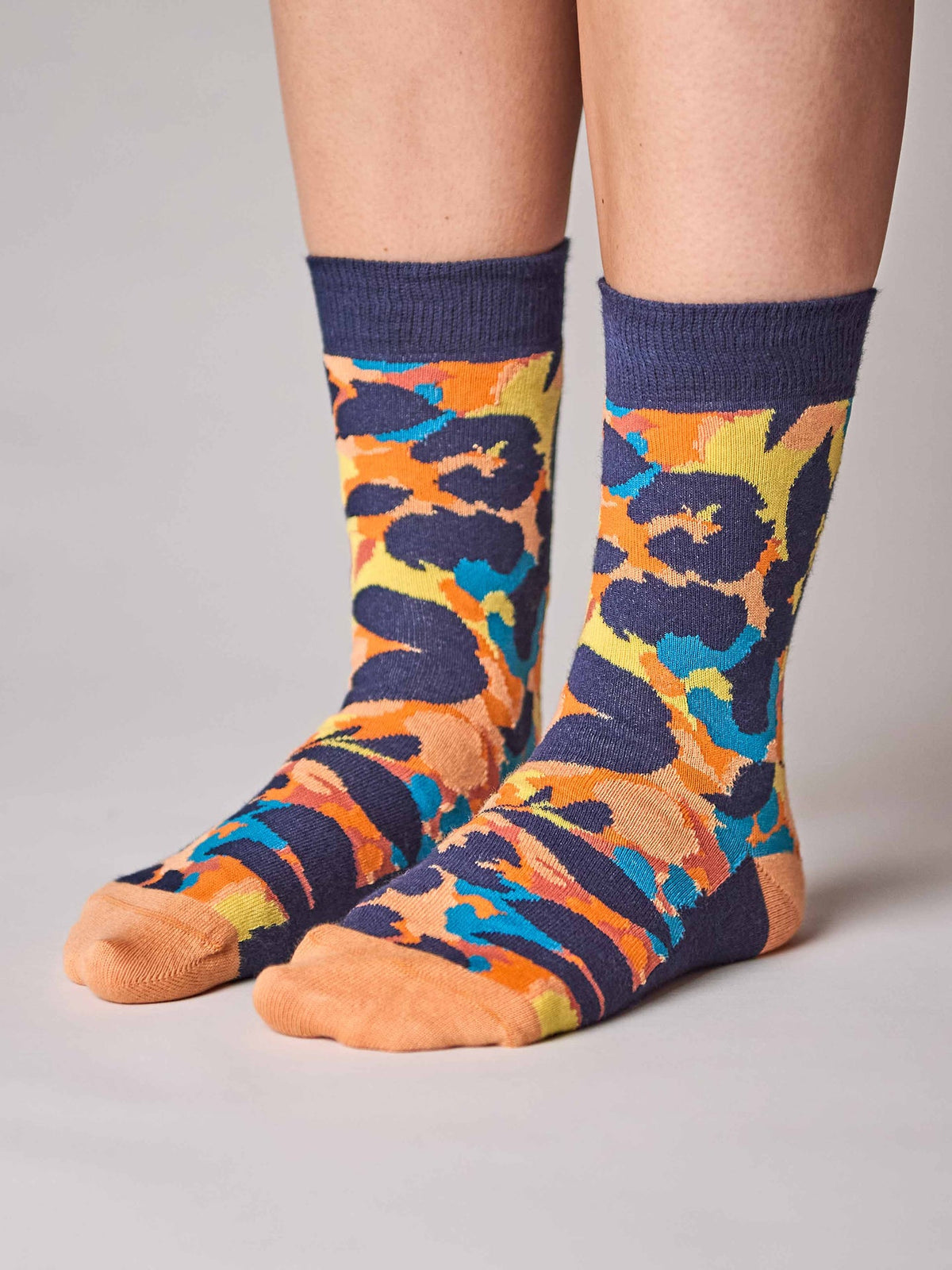 Multi tonal orange cotton sock box - GOLDEN HOUR SB SUNSET MULTI