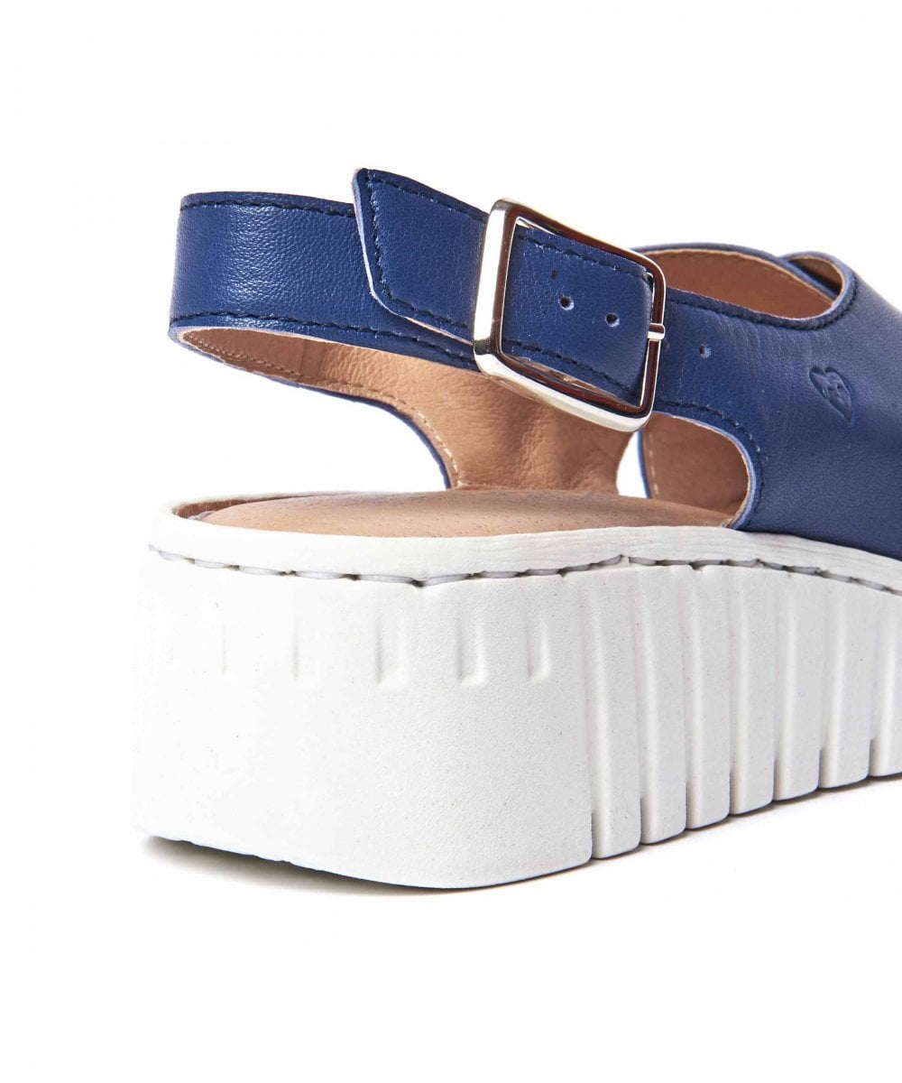 Blue Crossover platform sandals - SHARROW TWILIGHT BLUE