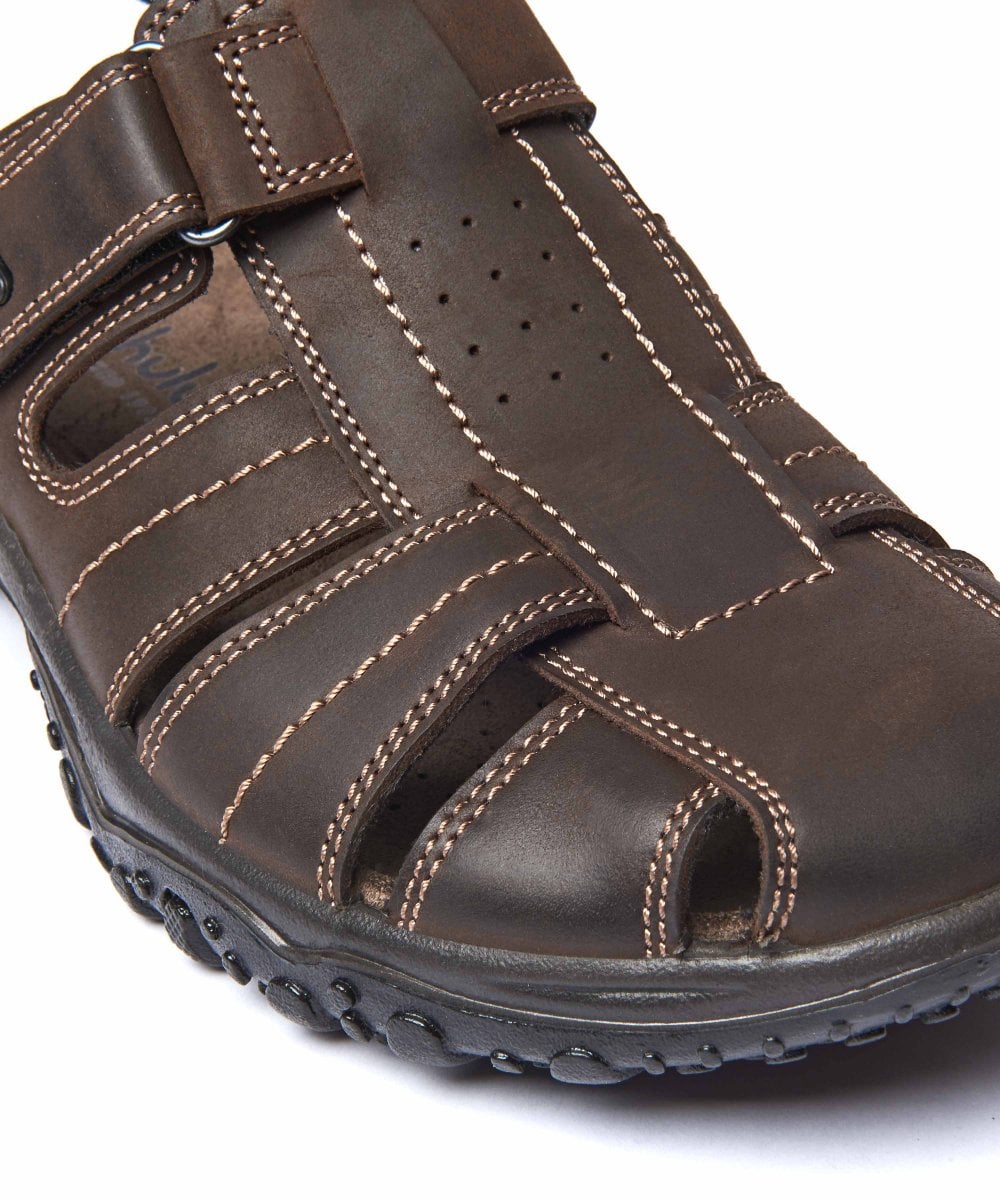 Brown men's active fisherman sandals - POLHAND 3 BROWN