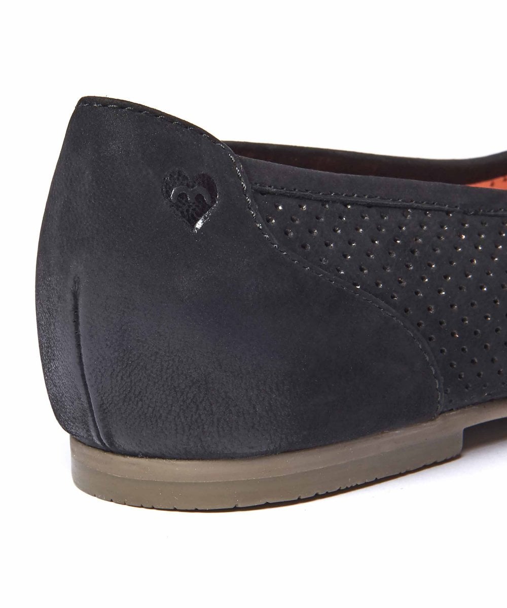 Black Nubuck mesh ballet pumps - WESTWARD BLACK
